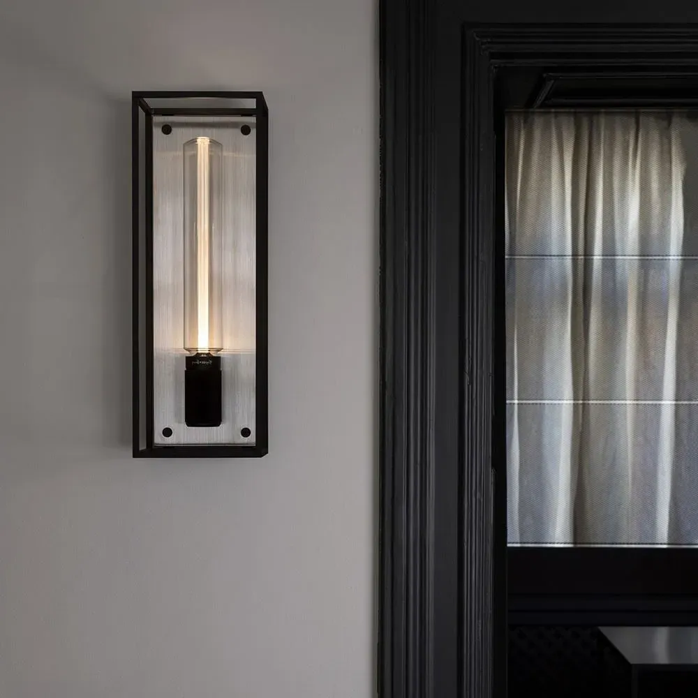 Large Caged Wall Light - White, Metal