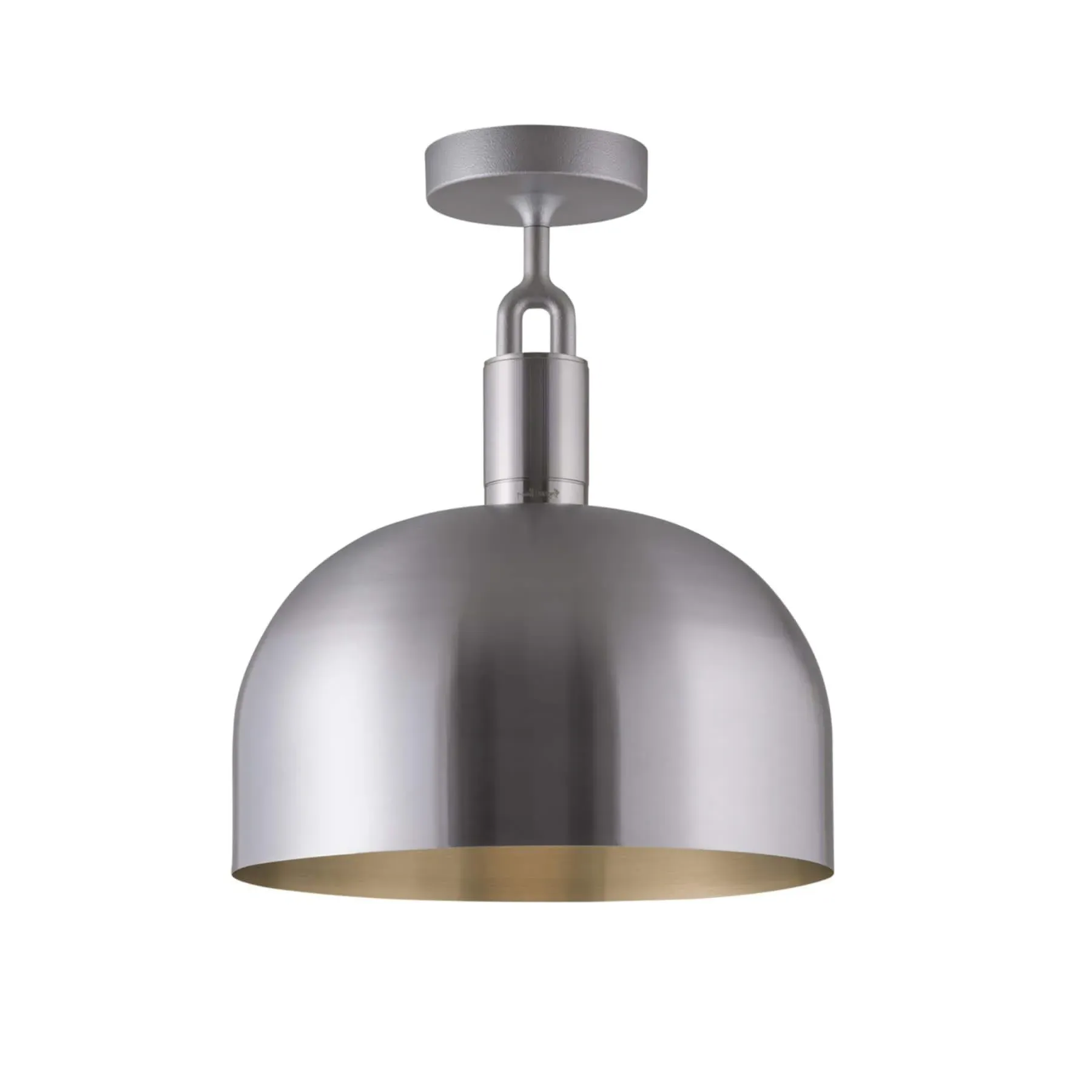 Large Ceiling Shade with Knurl Pattern - Gun Metal