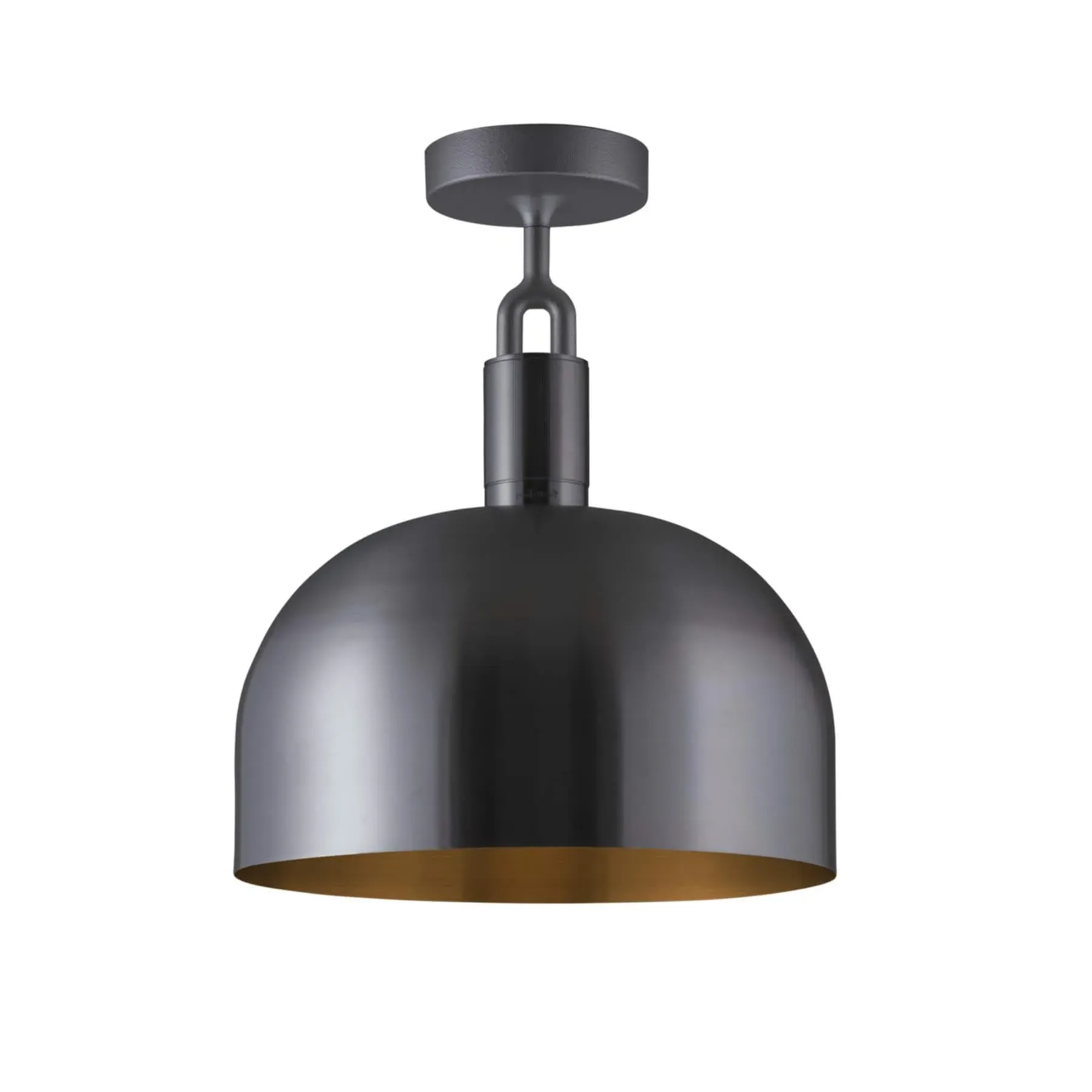 Large Ceiling Shade with Knurl Pattern - Steel