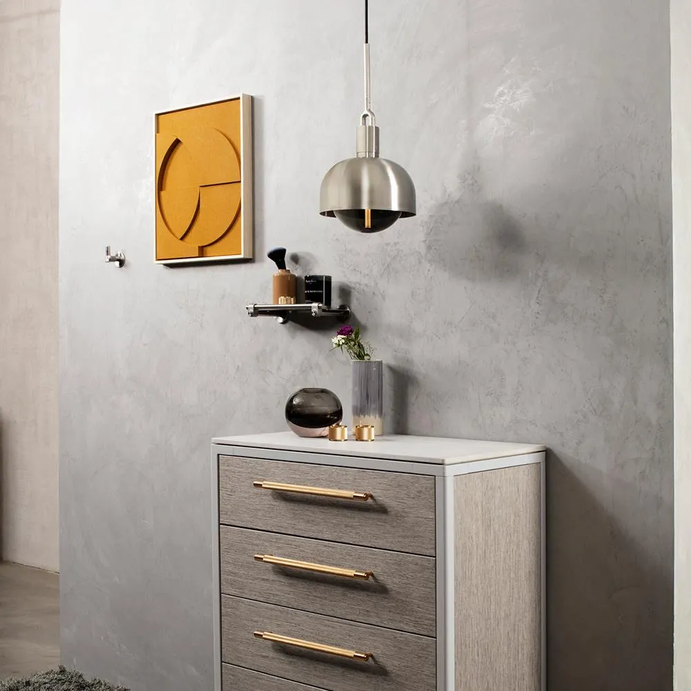 Large Forked Pendant Light - Gun Metal, Metal