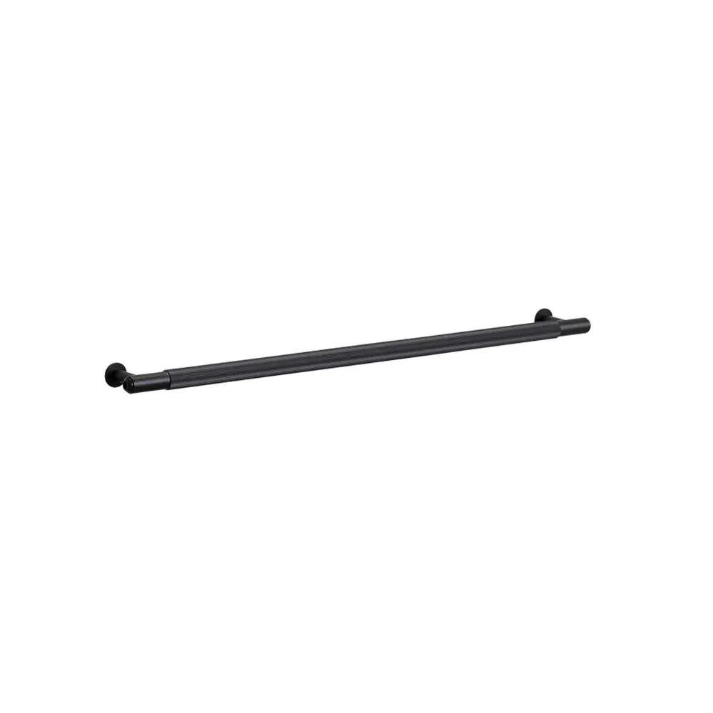 Large Pull Bar with Linear Pattern - Black