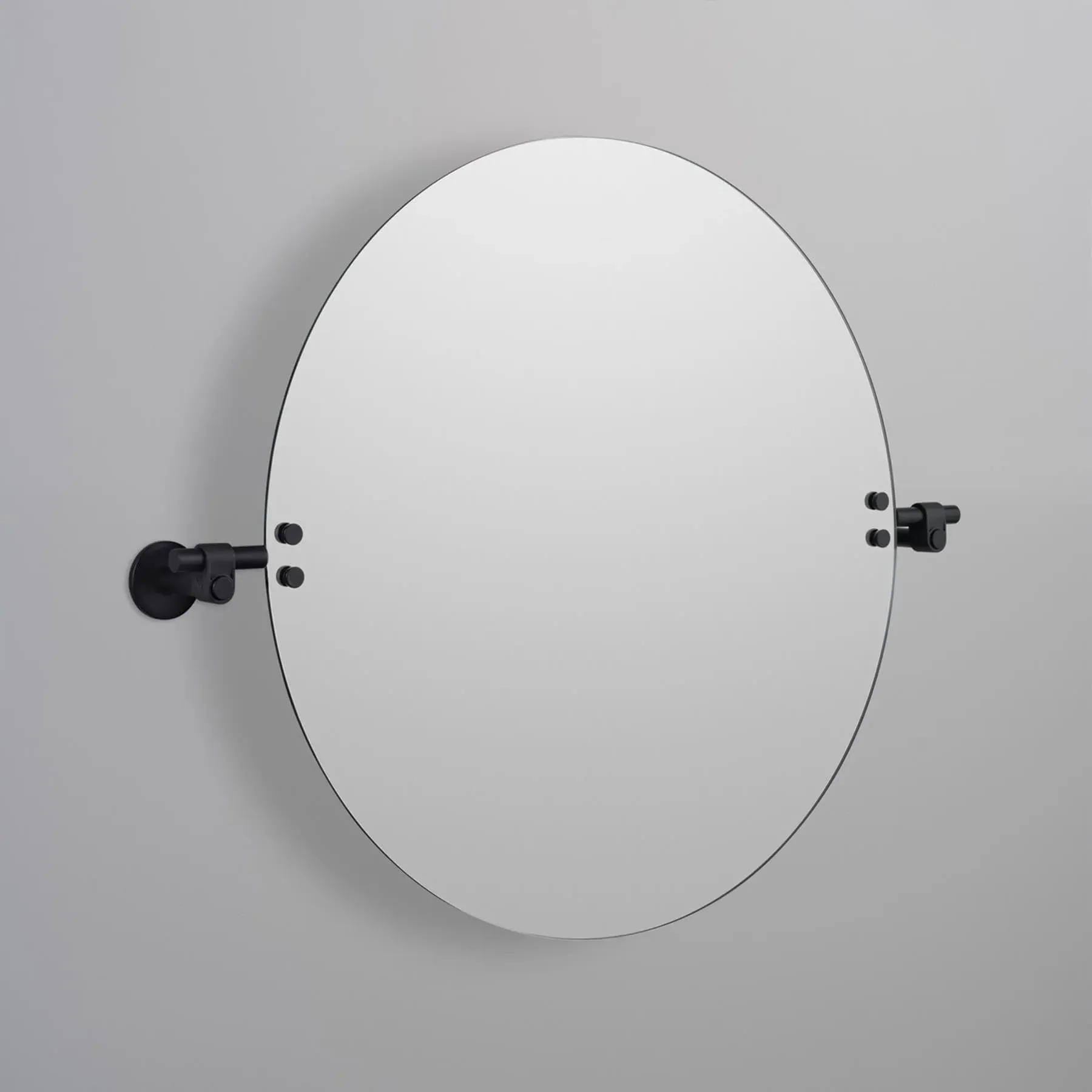 Large Tilting Mirror with Knuckles - Black Steel image