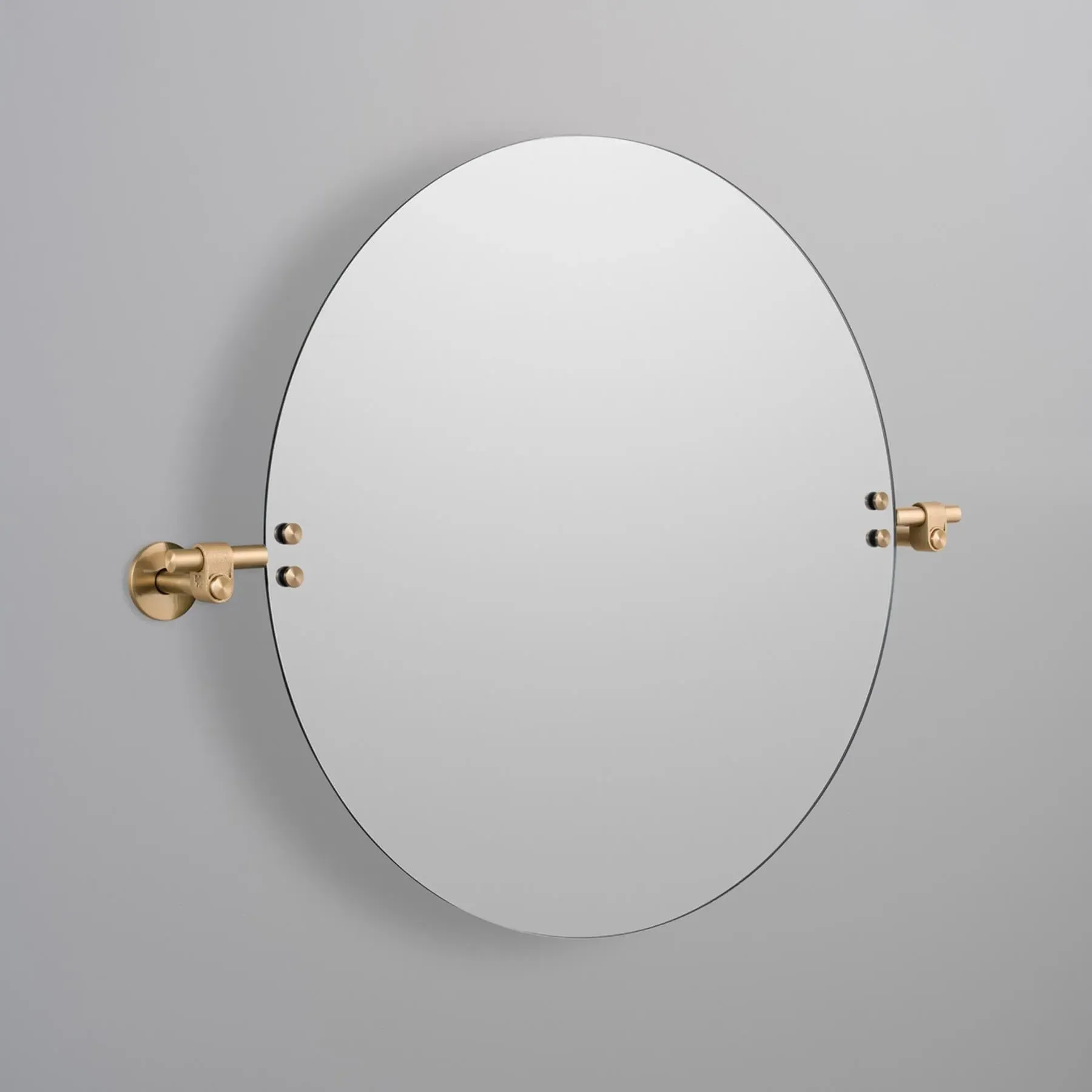 Large Tilting Mirror with Knuckles - Brass