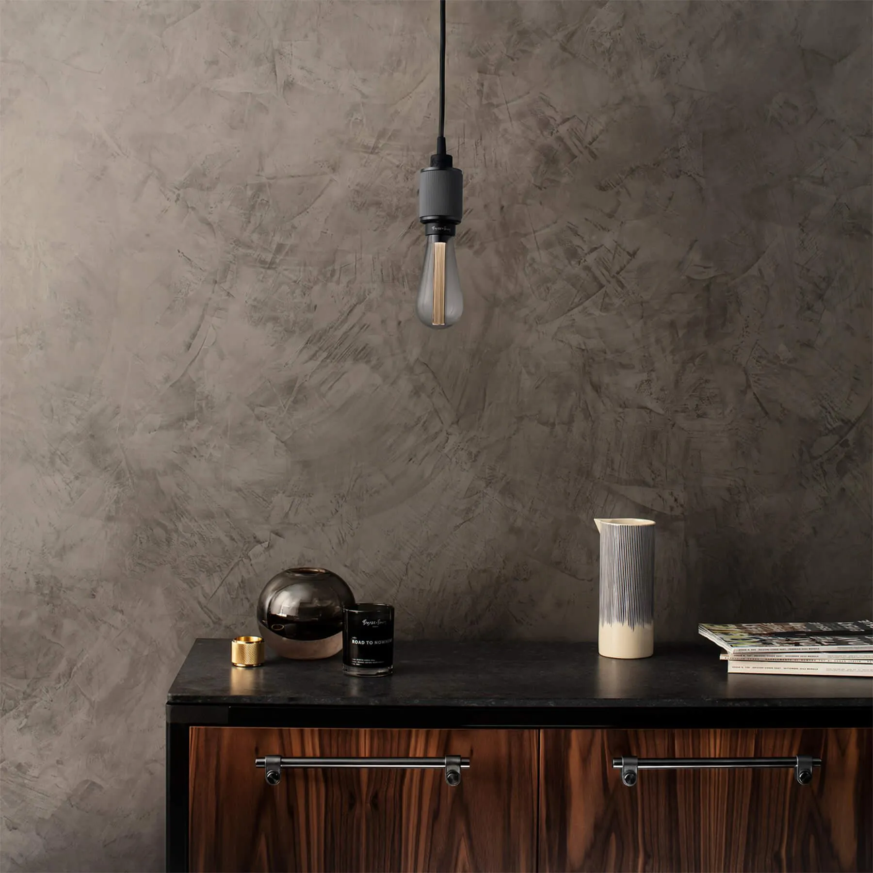 Linear Pendant Light - Gun Metal, Stainless Steel