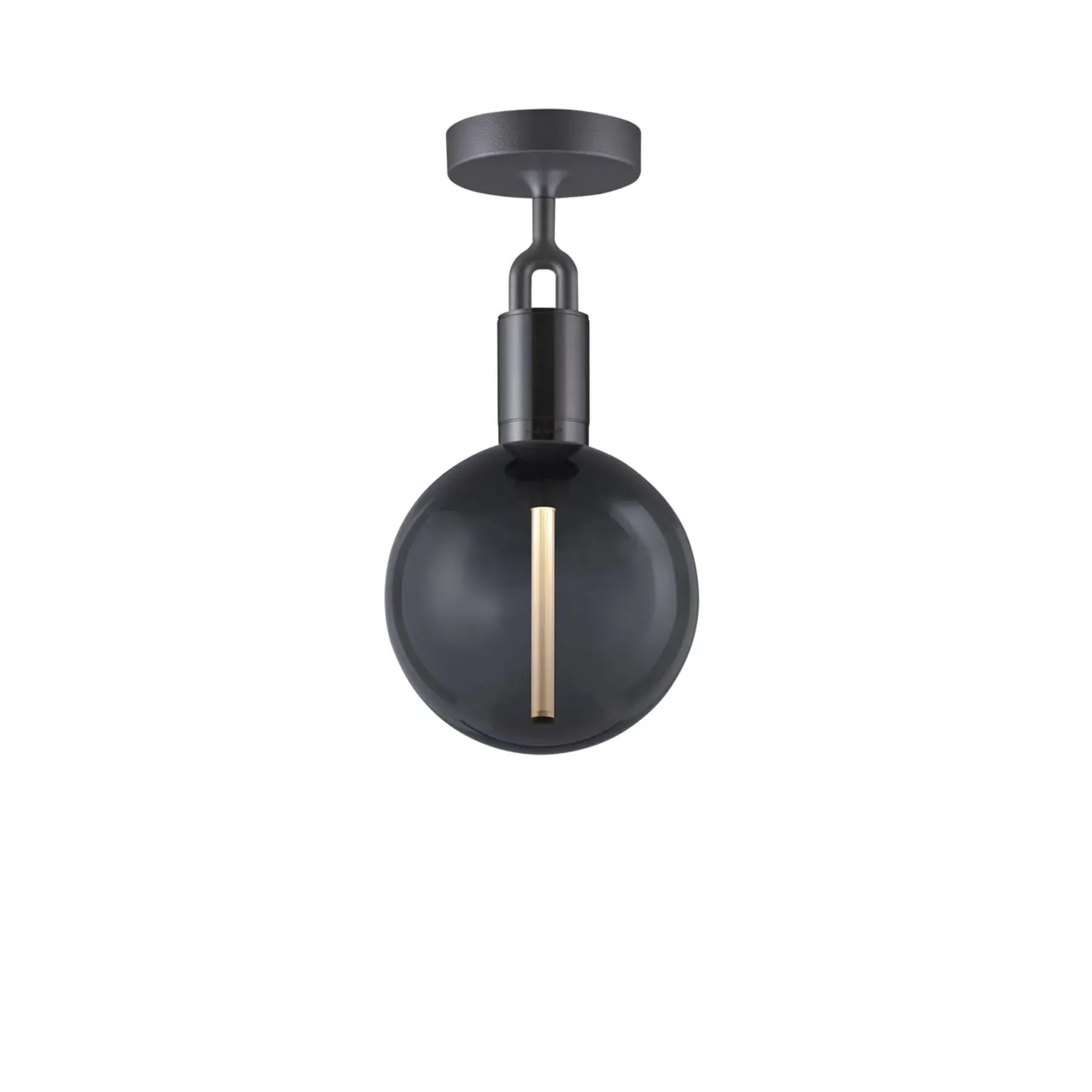 Medium Ceiling Globe Light - Gun Metal, Metal