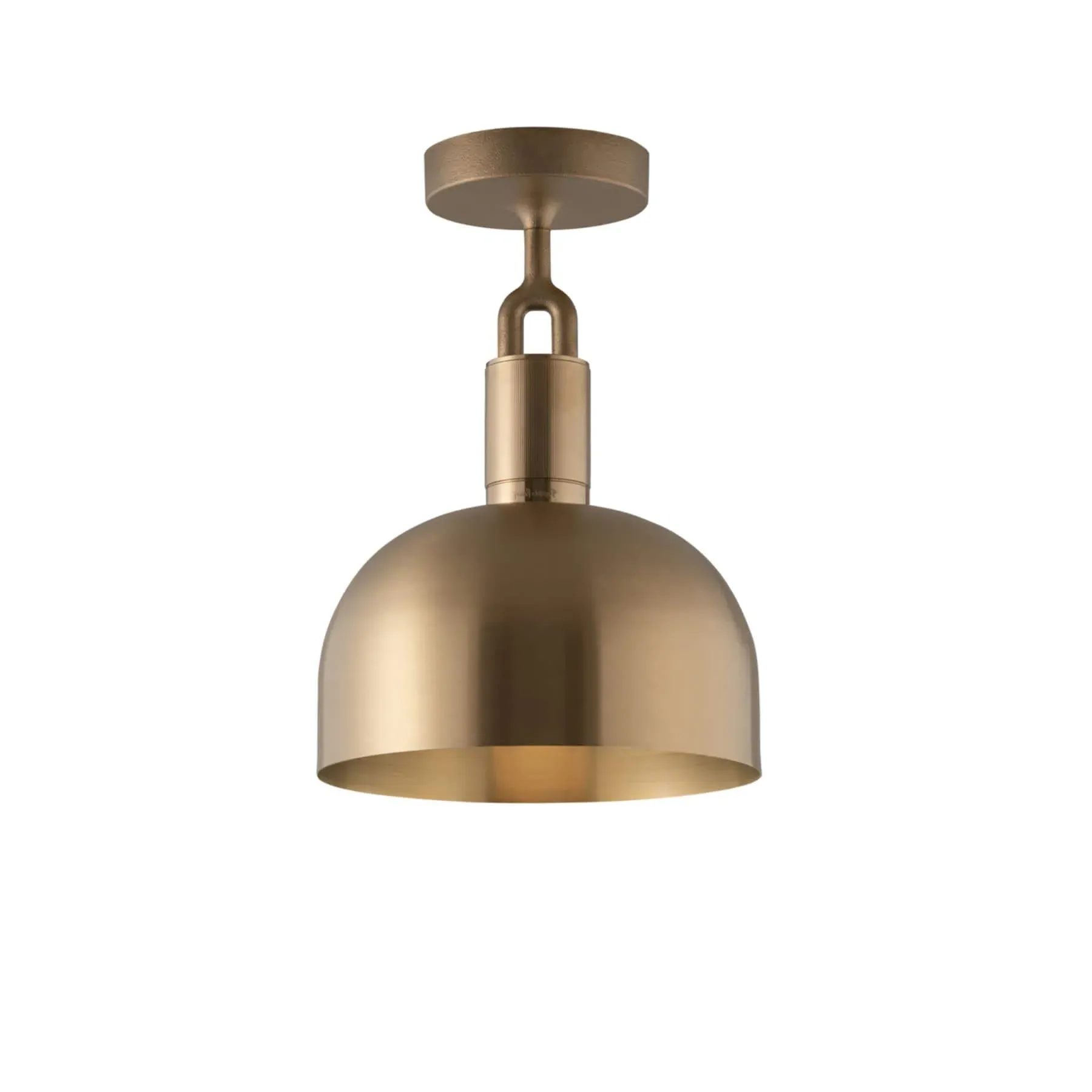 Medium Ceiling Shade with Knurl Pattern - Brass
