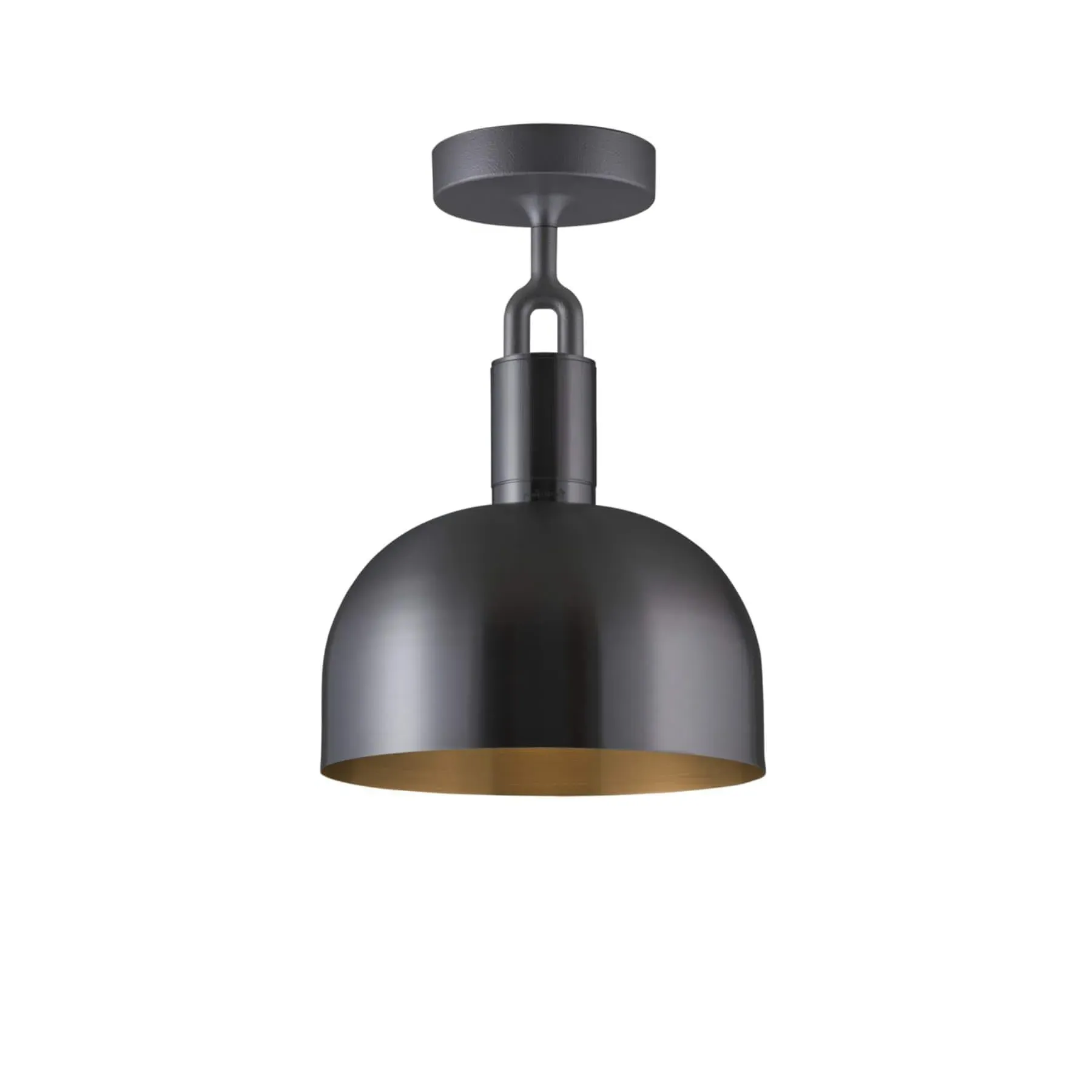 Medium Ceiling Shade with Knurl Pattern - Gun Metal