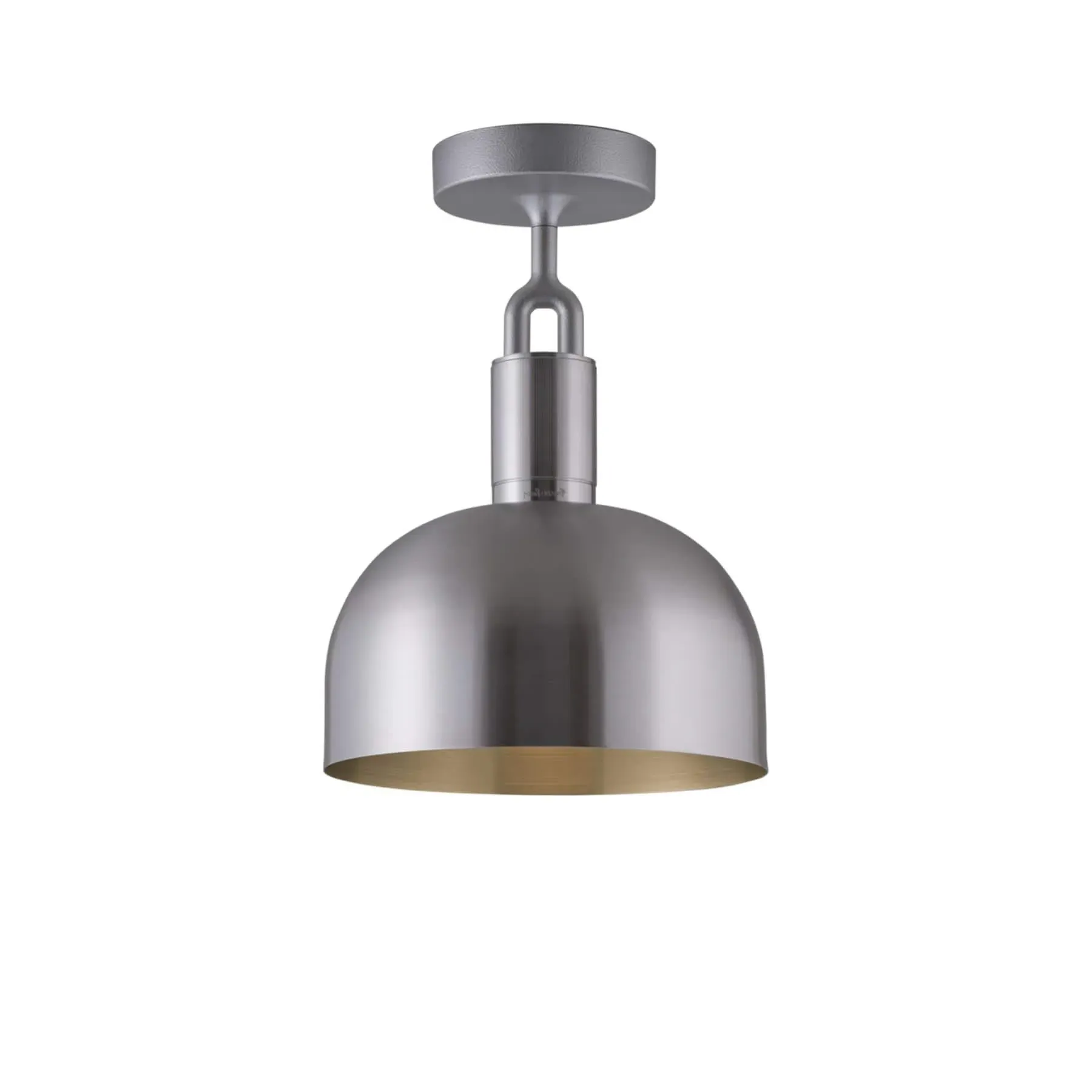 Medium Ceiling Shade with Knurl Pattern - Steel