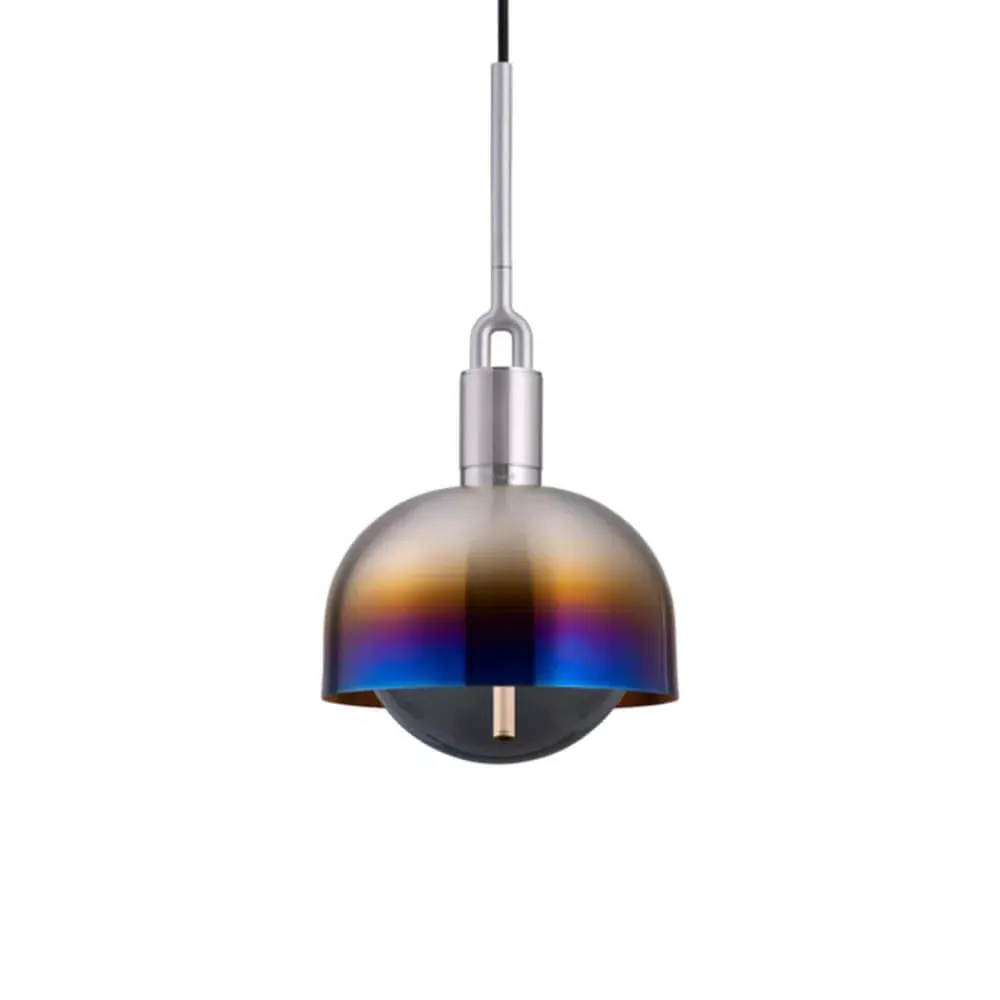 Medium Forked Pendant Light - Burnt Steel, Metal