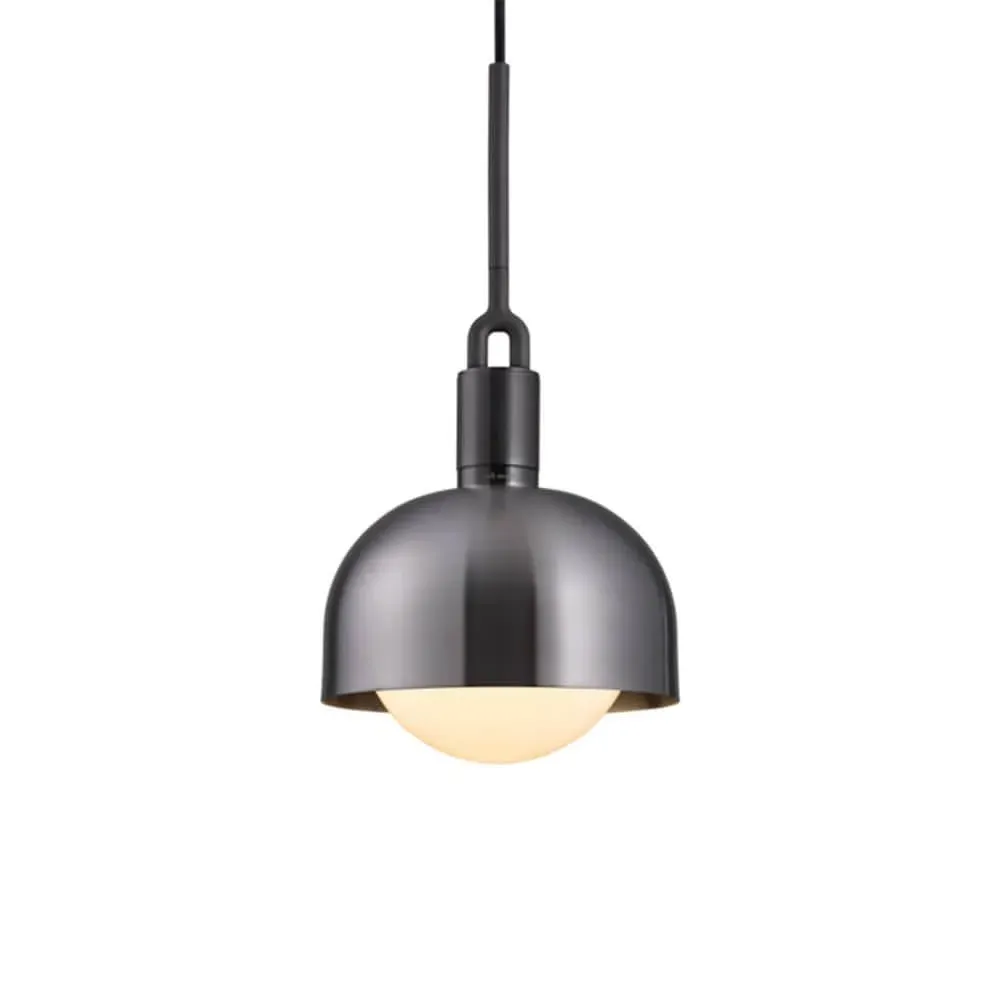 Medium Forked Pendant Light - Gun Metal, Metal