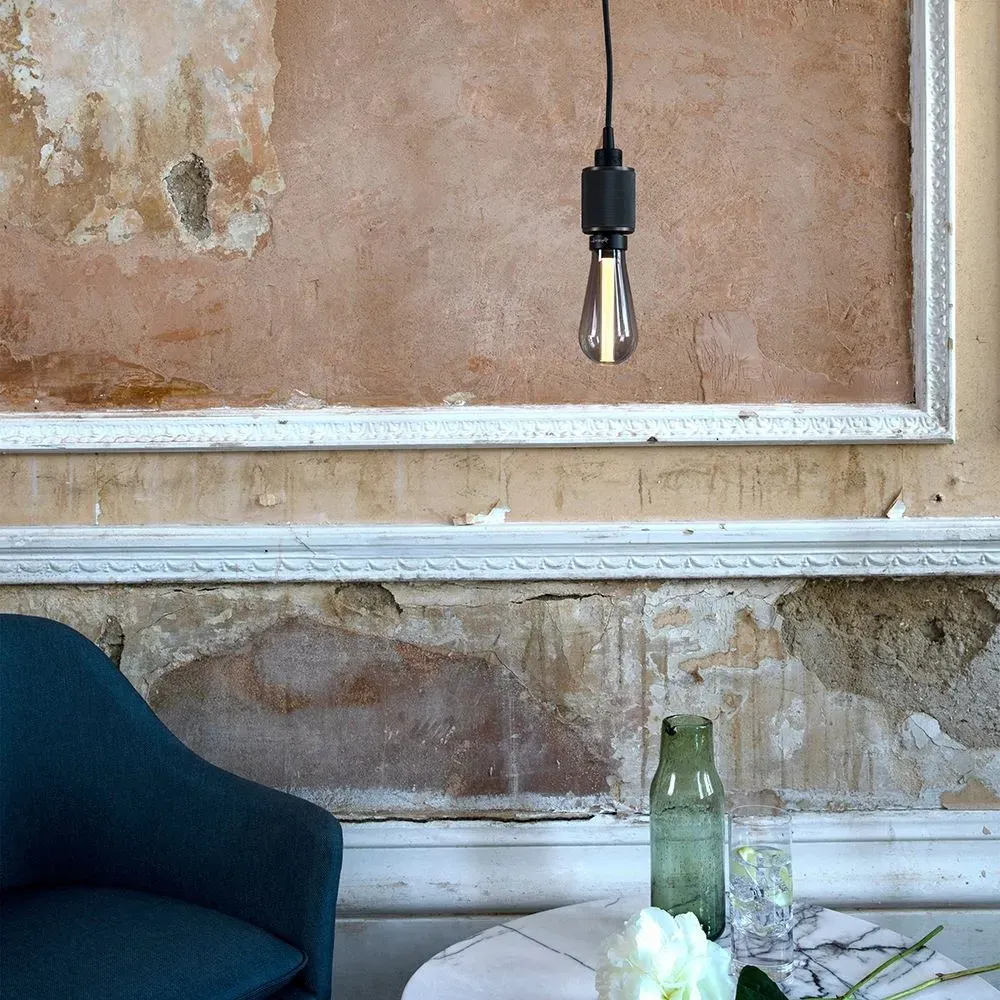 Single Pendant Light Industrial - Bronze, Metal