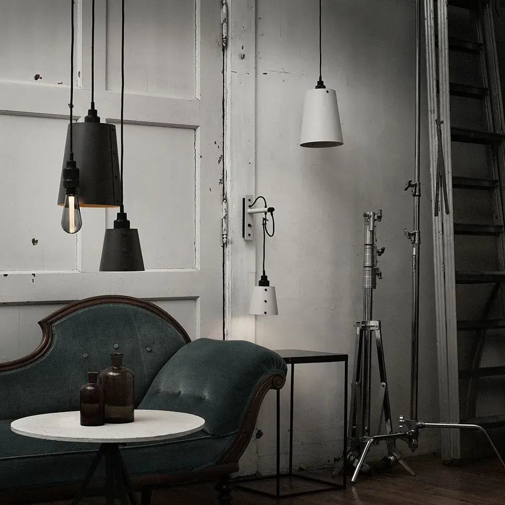 Single Pendant Light with Hook - Brass