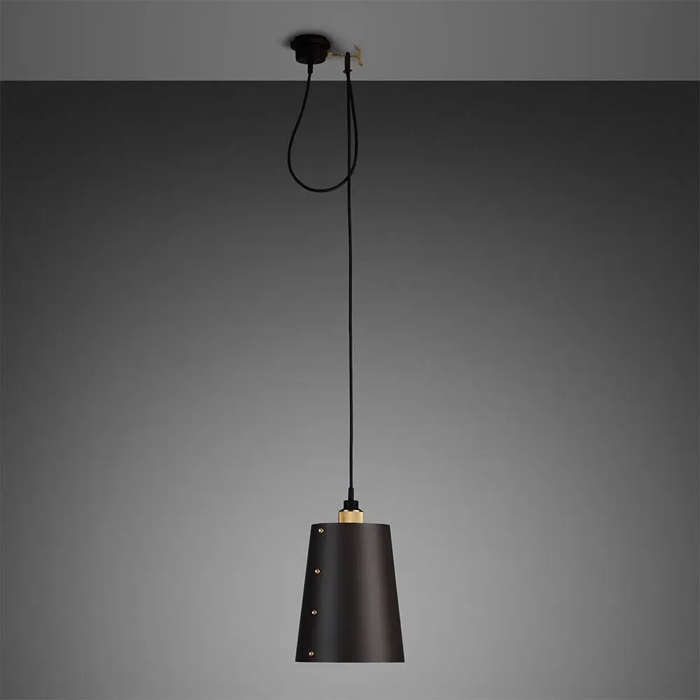 Single Pendant Light with Hook - Brass