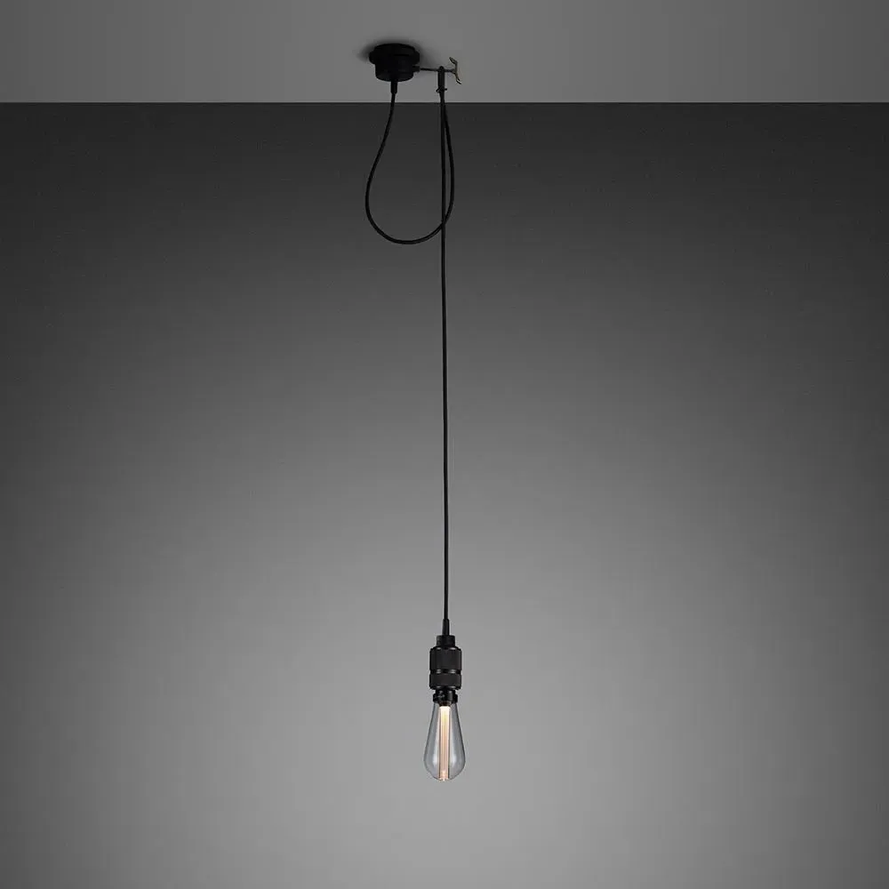 Single Pendant Light with Hook - Bronze, Metal image