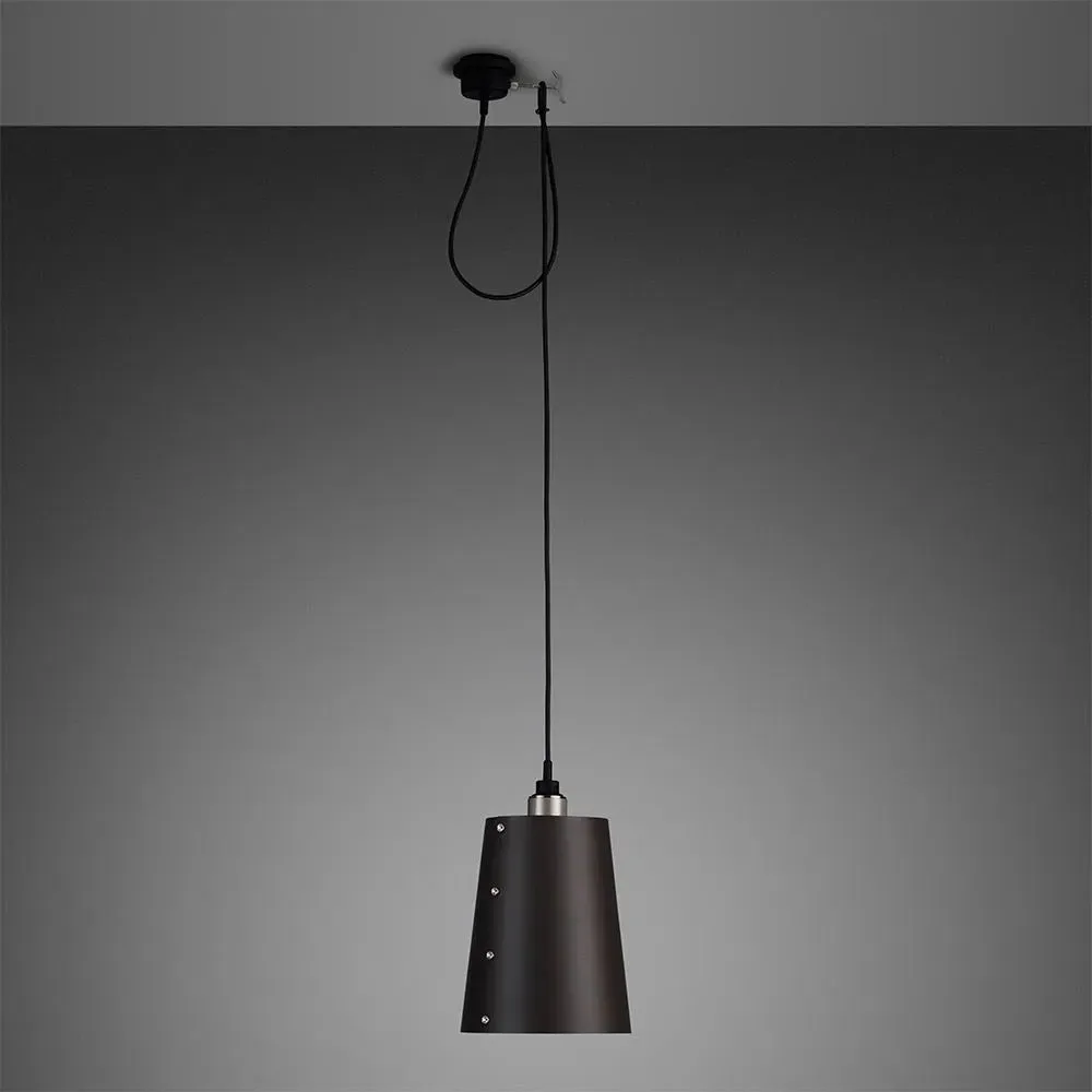 Single Pendant Light with Hook - Graphite, Steel