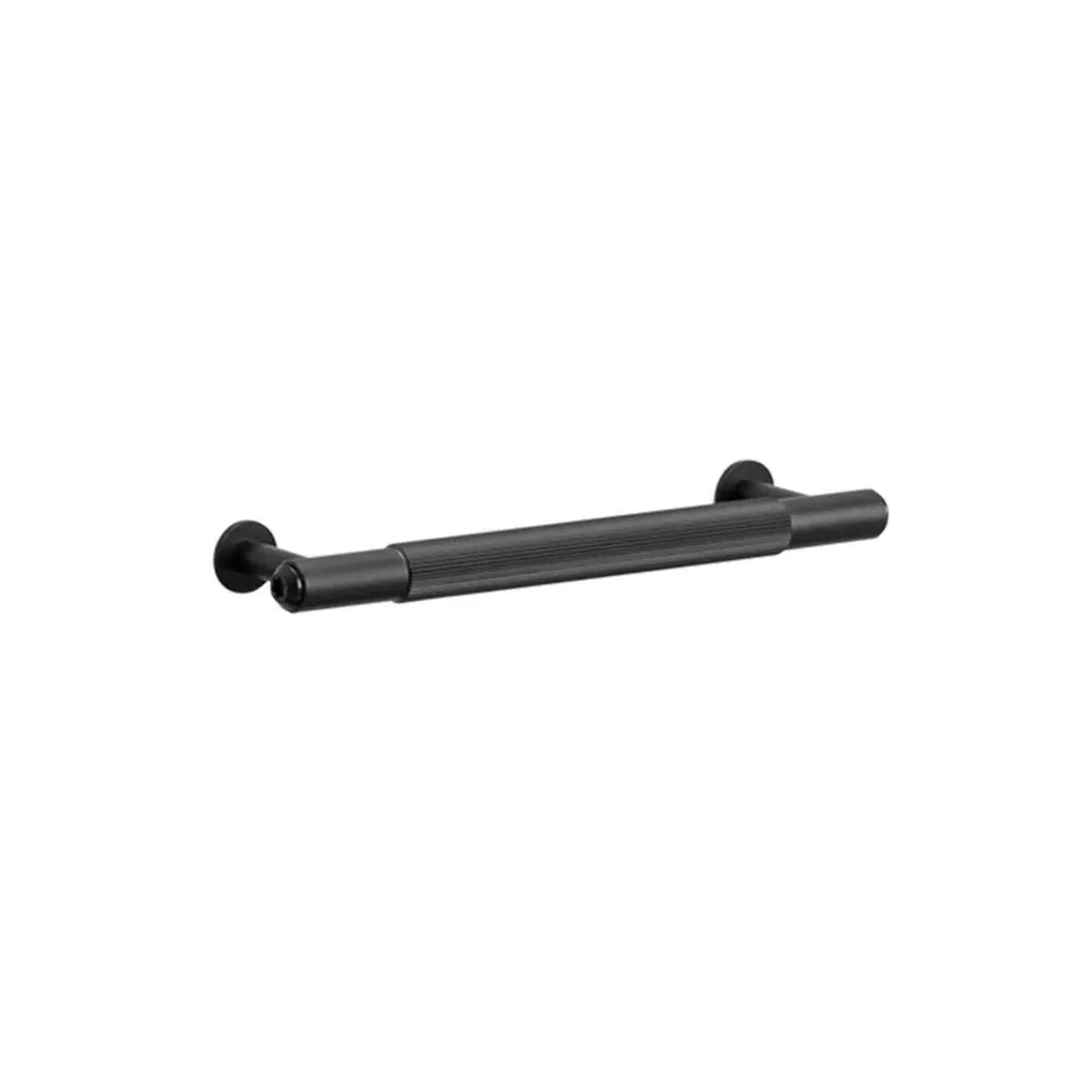 Small Pull Bar with Linear Pattern - Black