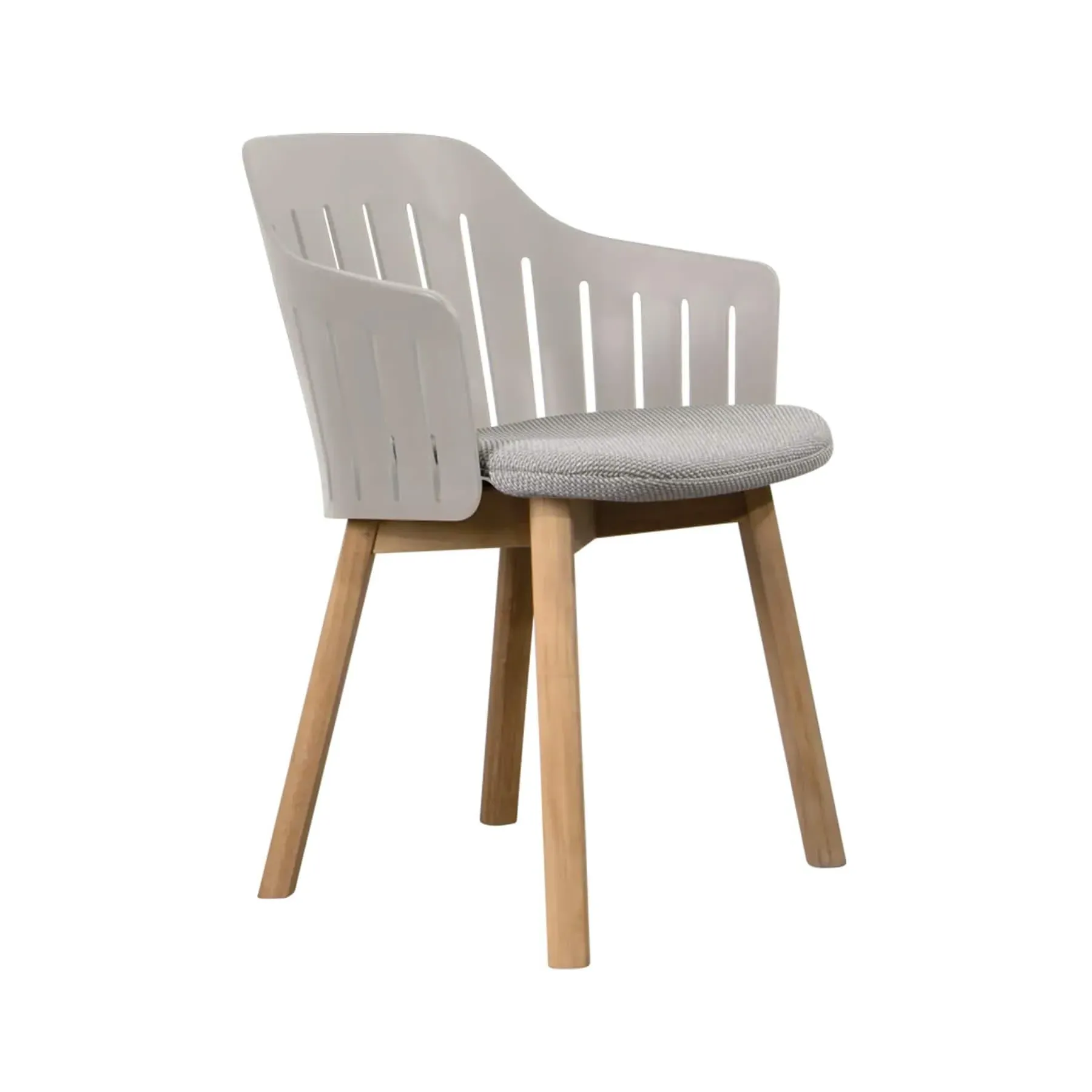 Choice Garden Chair with Teak Legs - Light Grey