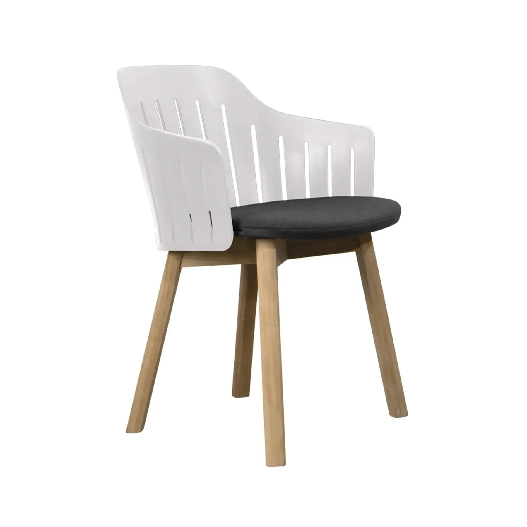 Choice Garden Chair with Teak Legs - White
