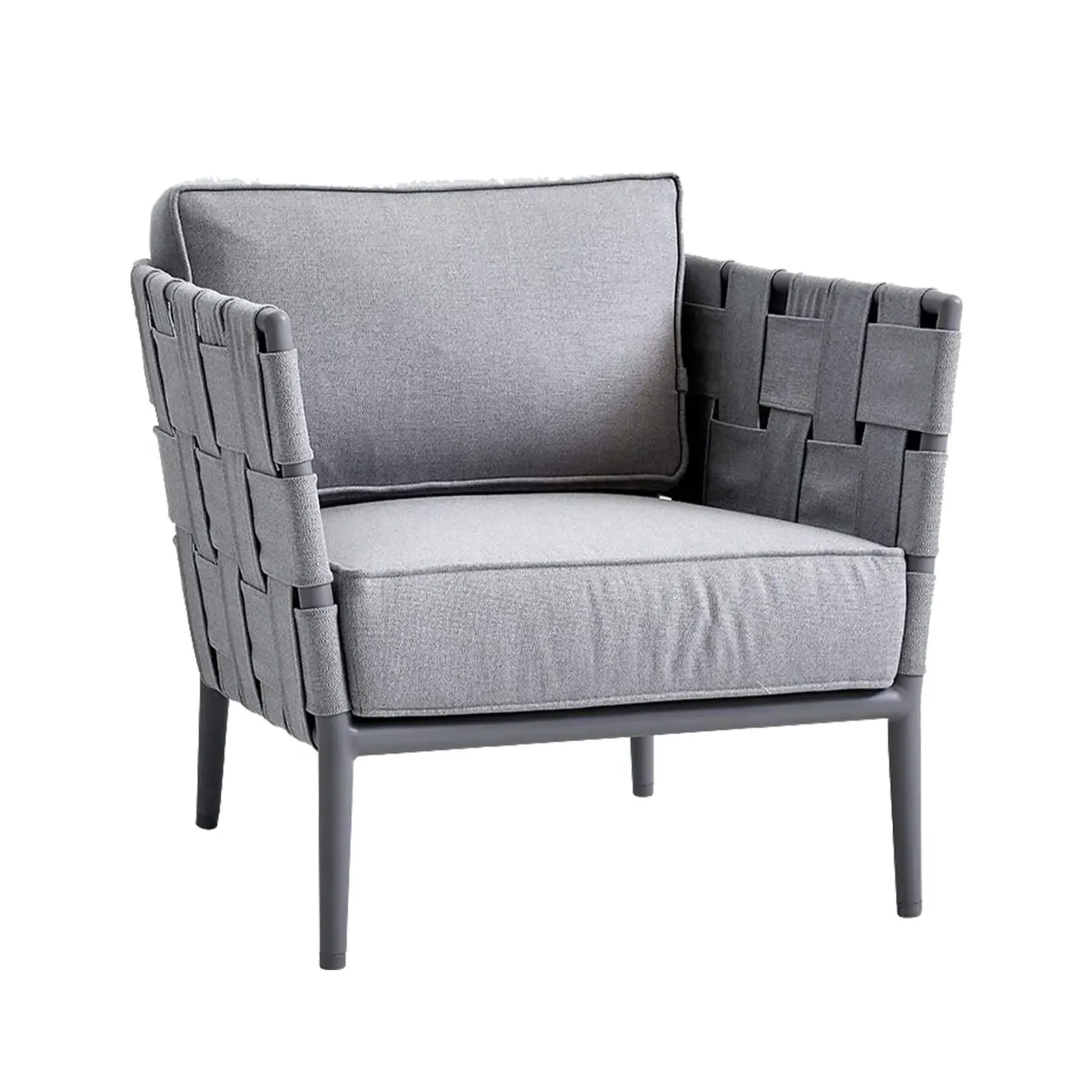 Conic Lounge Chair - Grey, Fabric
