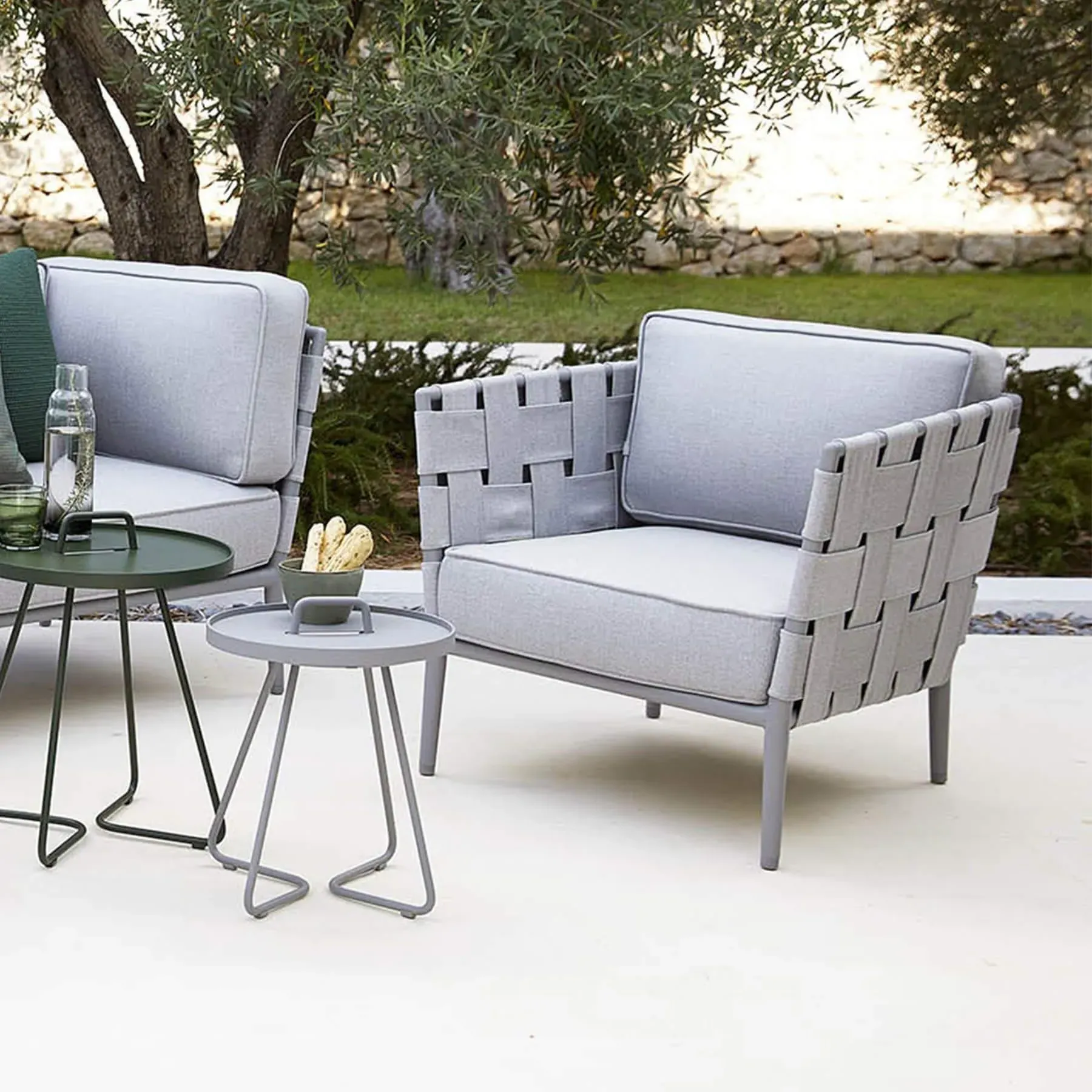 Conic Lounge Chair - Grey, Fabric