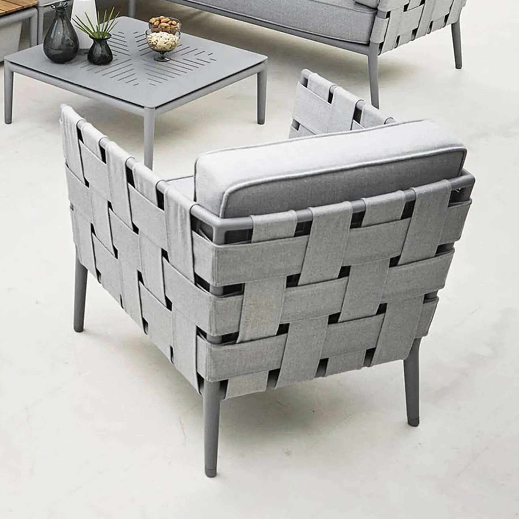 Conic Lounge Chair - Grey, Fabric