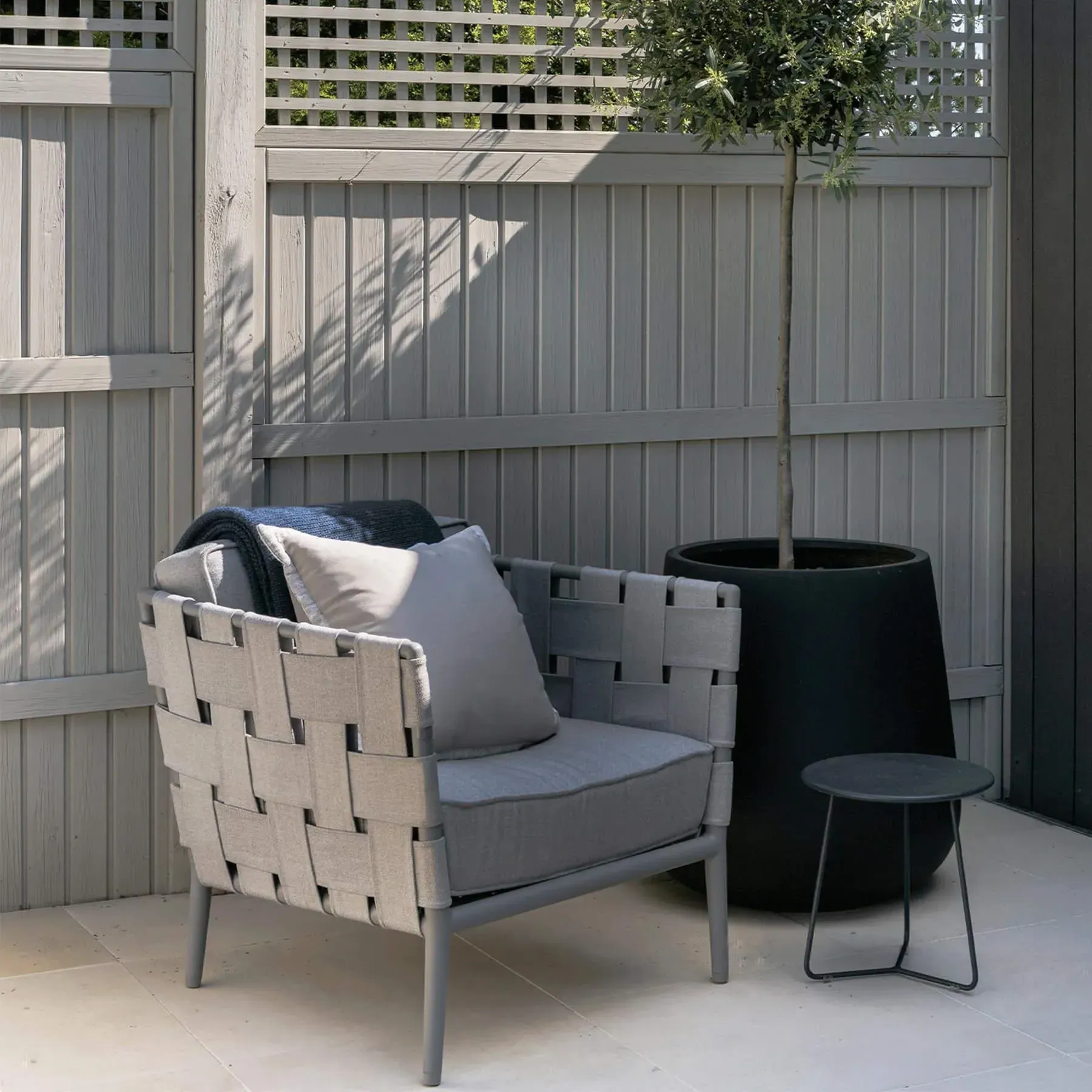 Conic Lounge Chair - Light Grey, Fabric