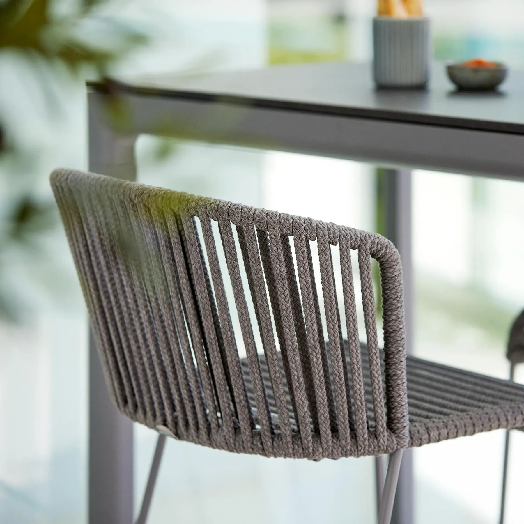 Drop Garden Dining Table - Concrete Grey, Ceramic