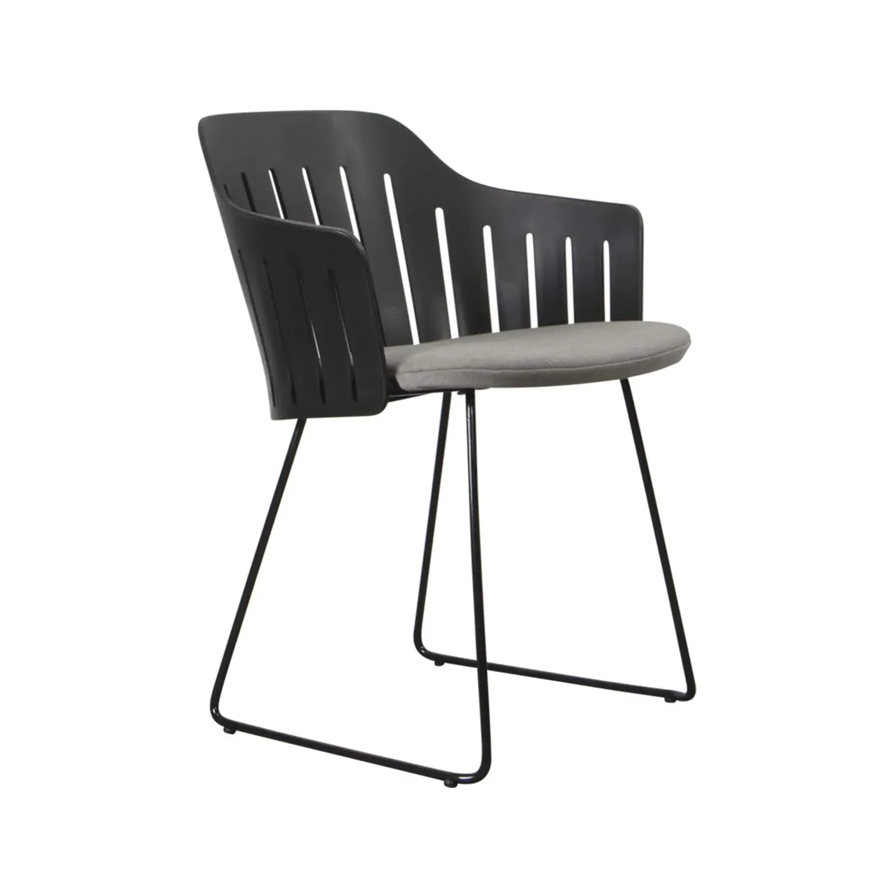Garden Chair with Sled Legs - White, Steel