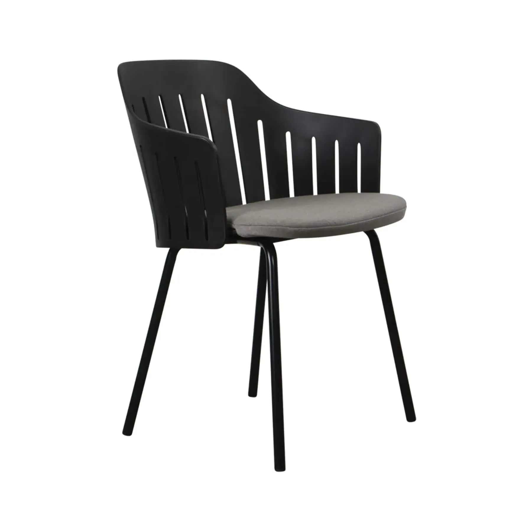 Garden Chair with Steel Legs - Grey