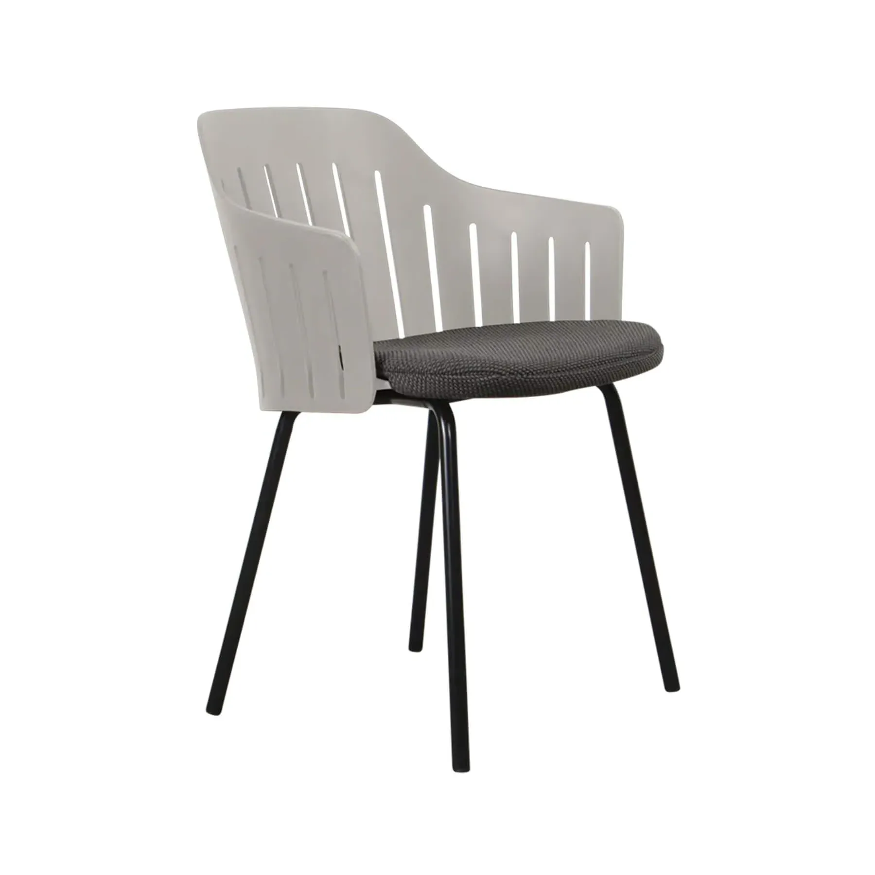 Garden Chair with Steel Legs - Grey
