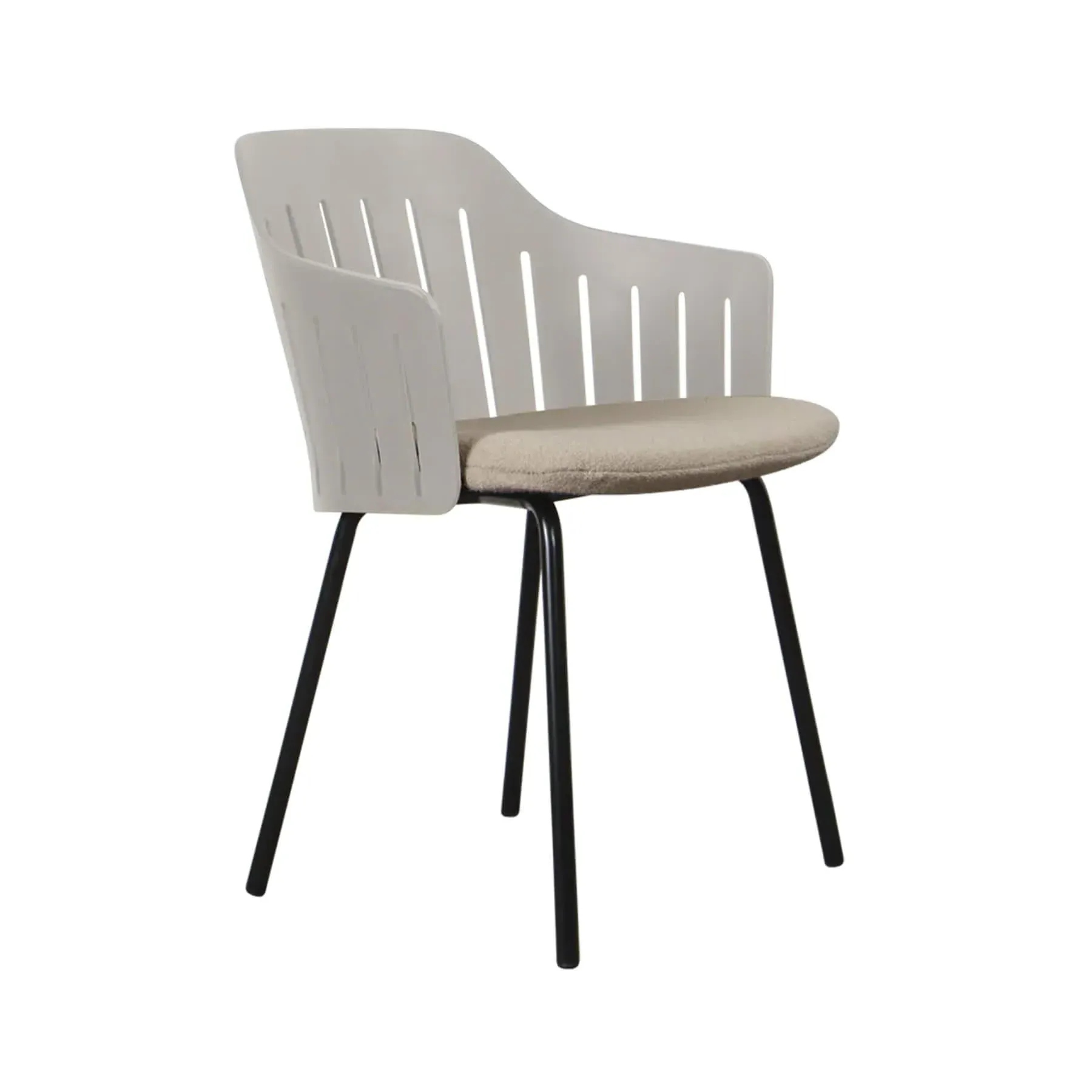 Garden Chair with Steel Legs - Taupe