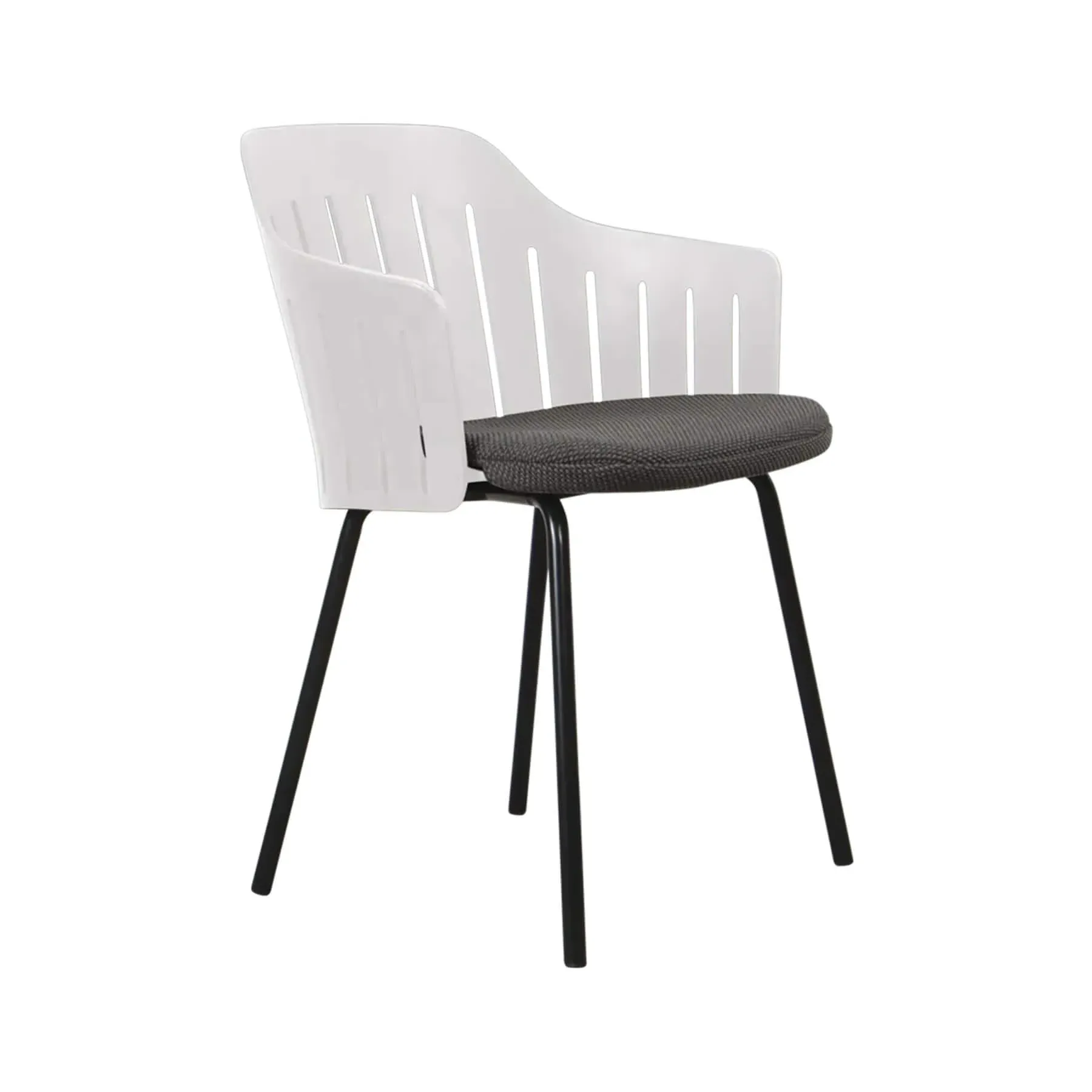 Garden Chair with Steel Legs - White