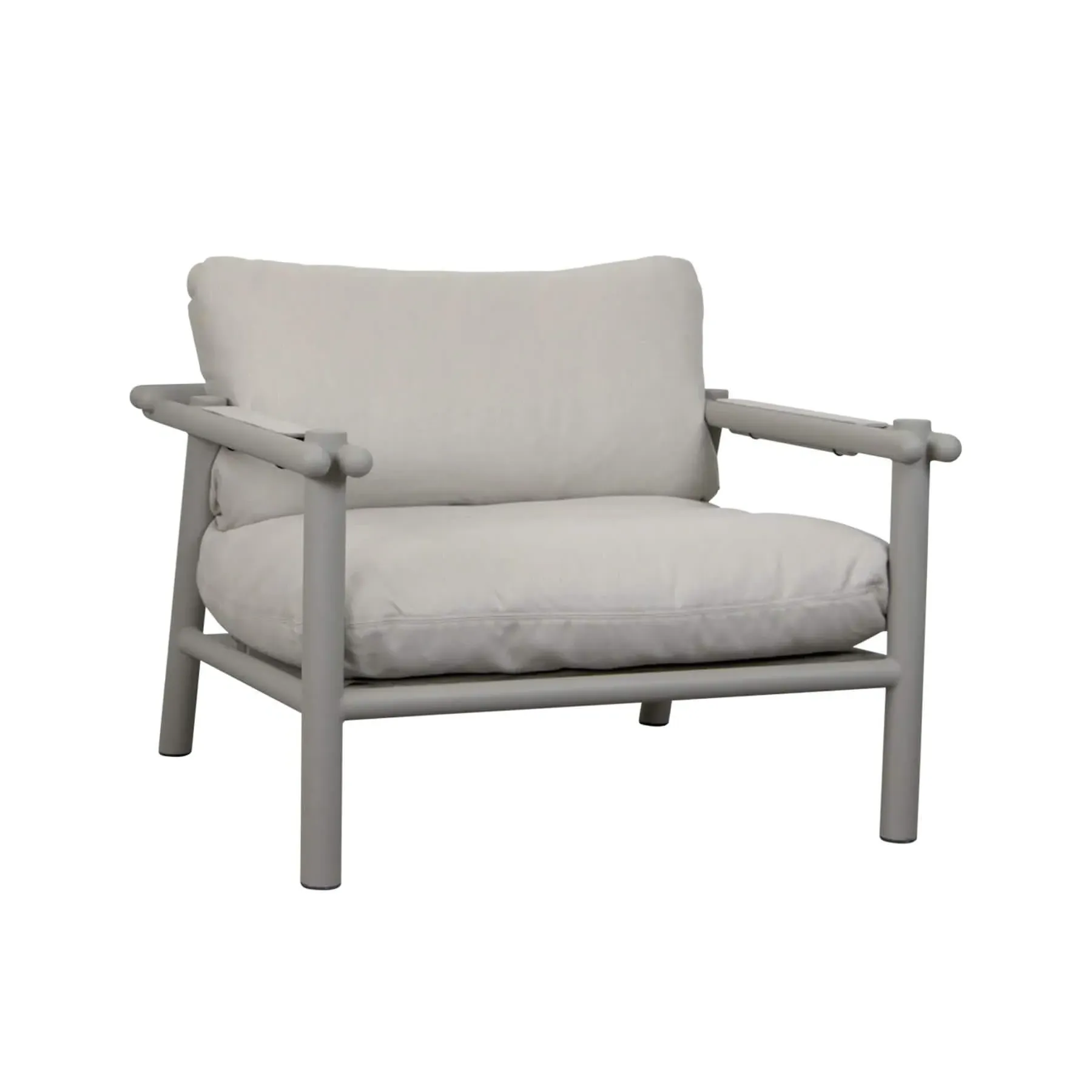Garden Lounge Chair - Taupe, Aluminium image