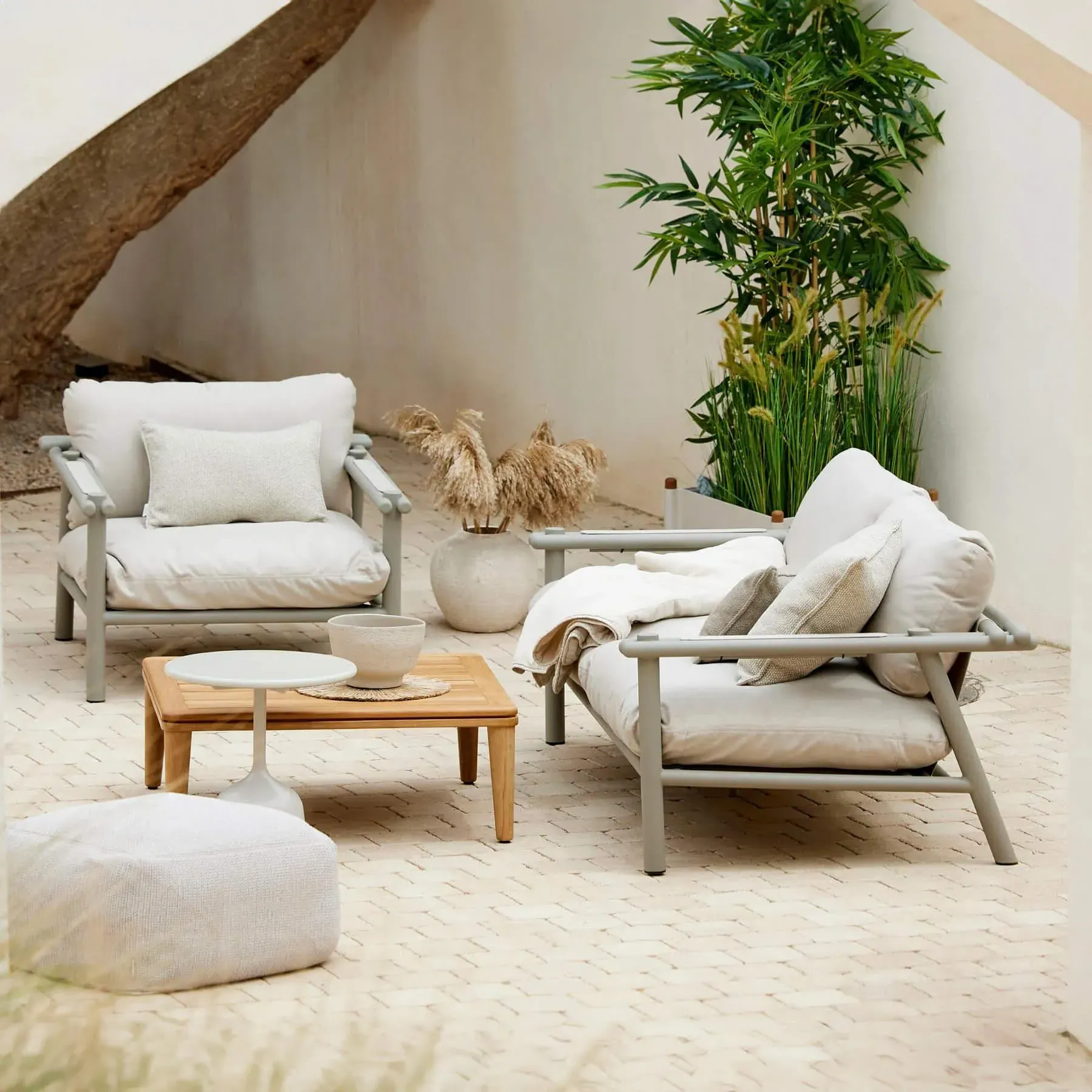 Garden Lounge Chair - Yellow, Aluminium