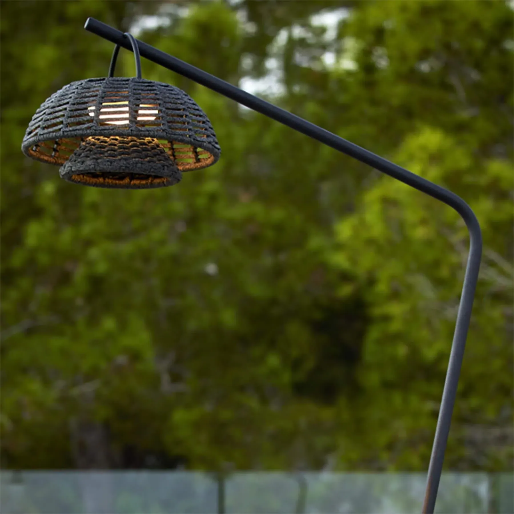 Hanging Garden Light with Solar LED - Taupe