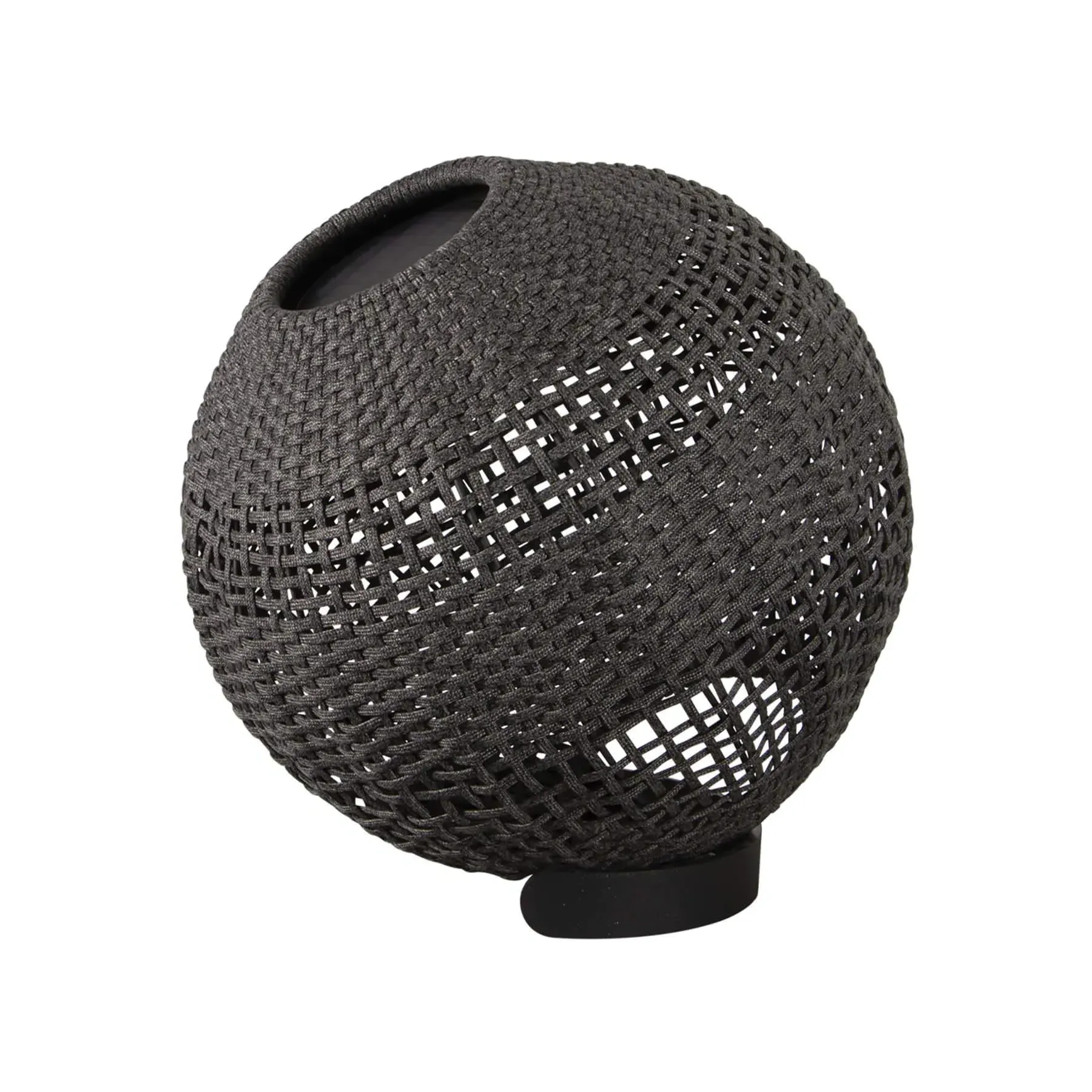 Illusion Round Garden Floor Lamp - Taupe, Soft Rope