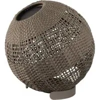 Illusion Round Garden Floor Lamp - Taupe, Soft Rope