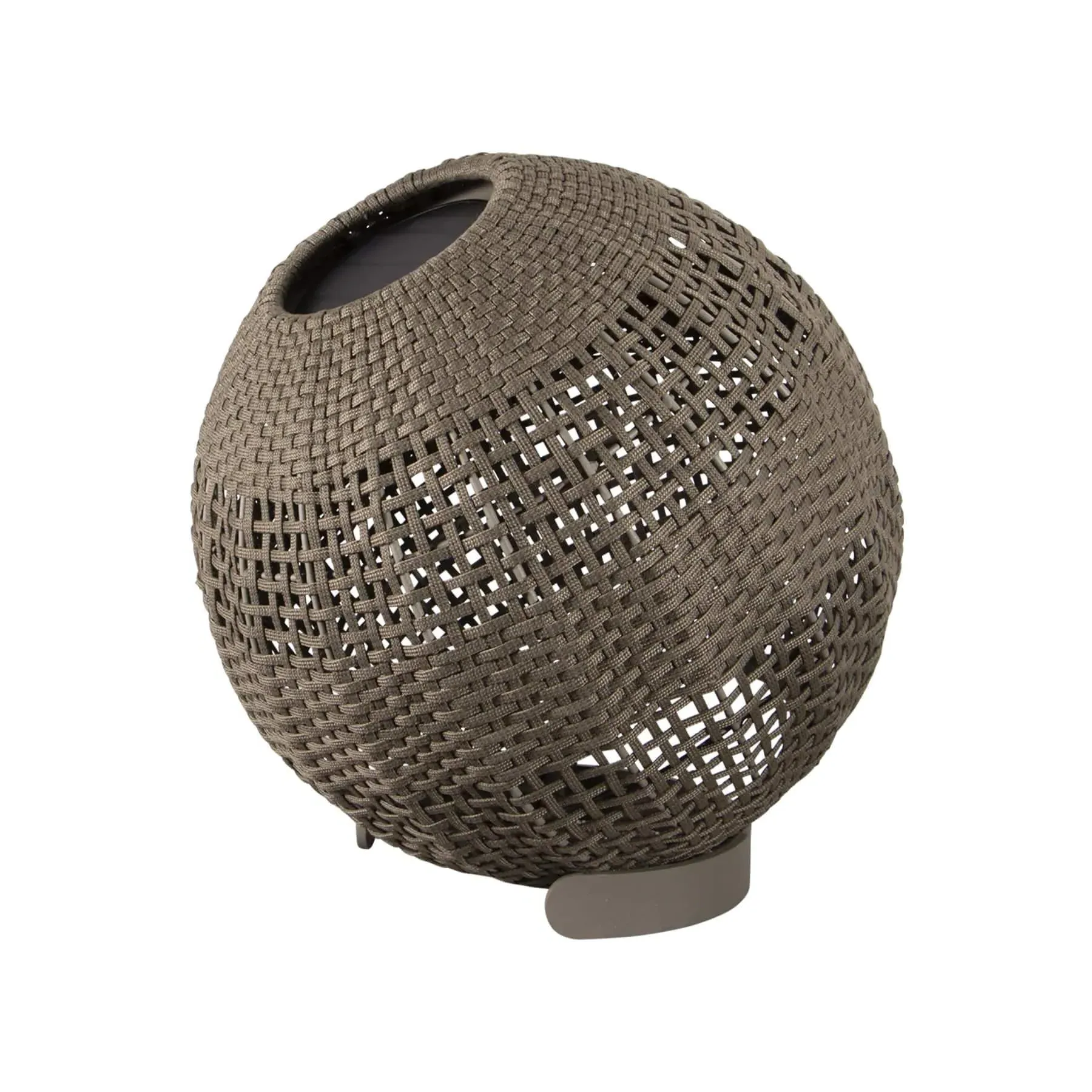 Illusion Round Garden Floor Lamp - Taupe, Soft Rope