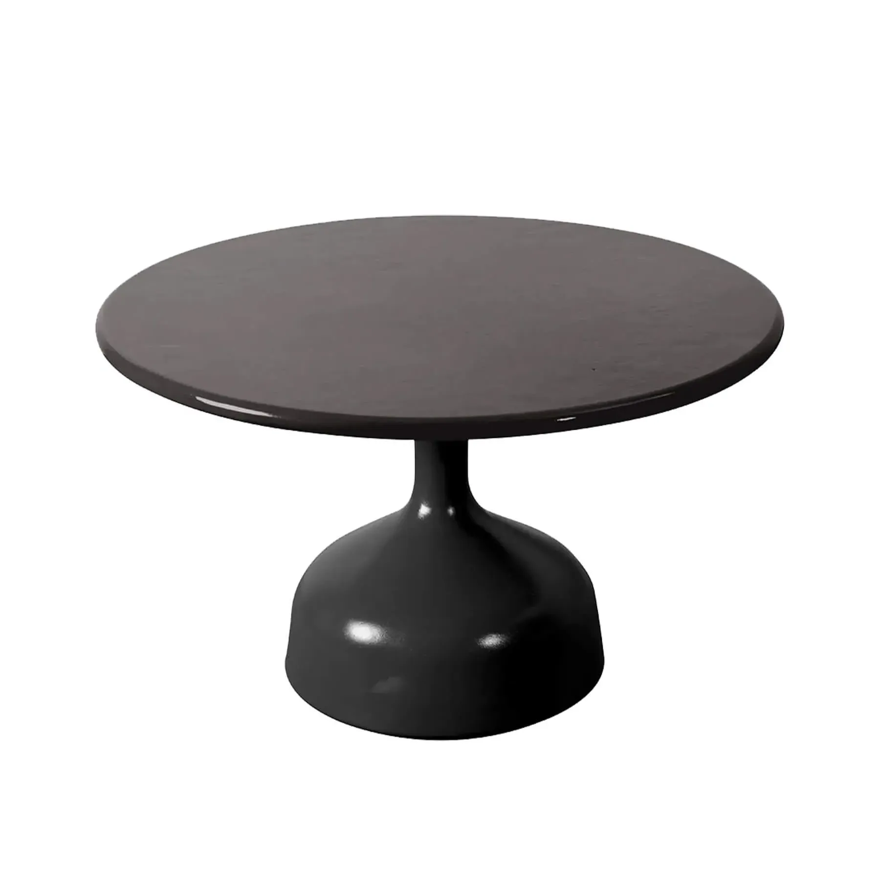 Large Coffee Table with Glazed Top - Black, Lava Stone