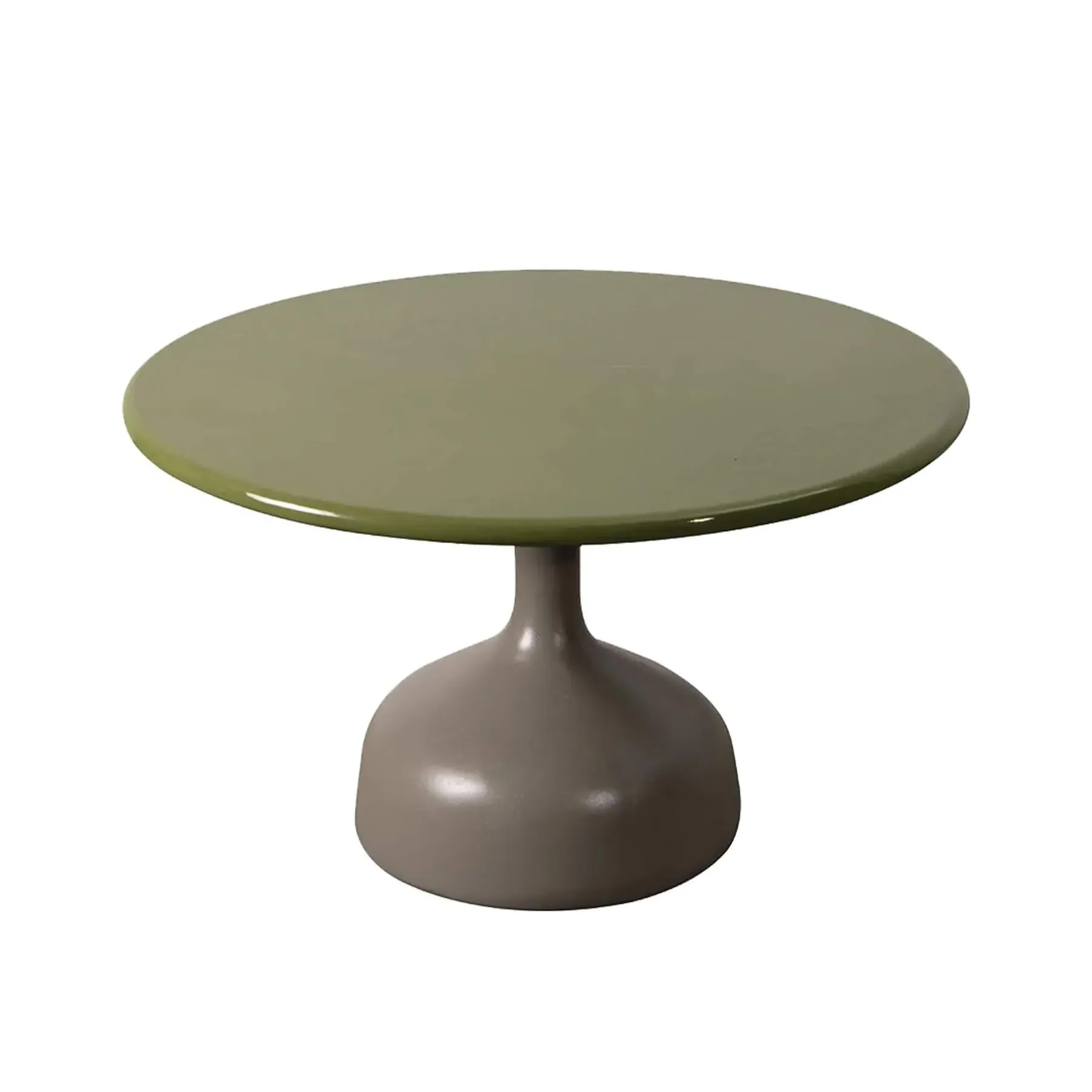 Large Coffee Table with Glazed Top - Green, Lava Stone