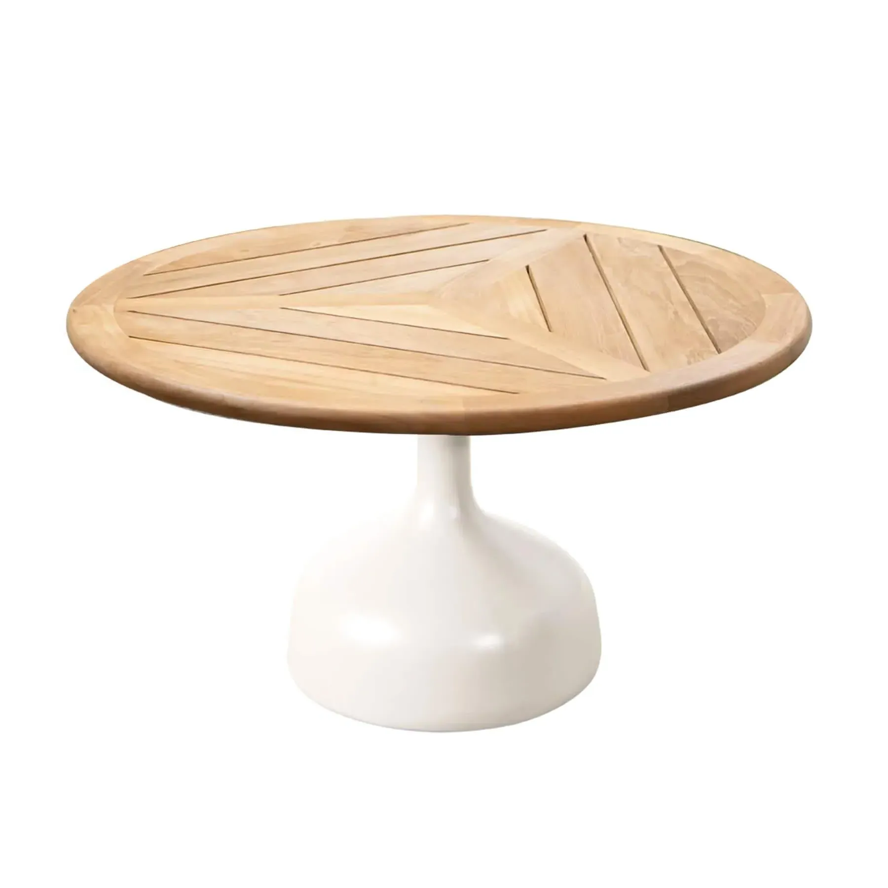 Large Coffee Table with Lava Stone - Sand, Teak