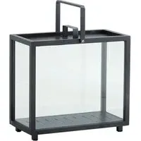 Lighthouse Rectangular Lantern - Lava Grey, Aluminium