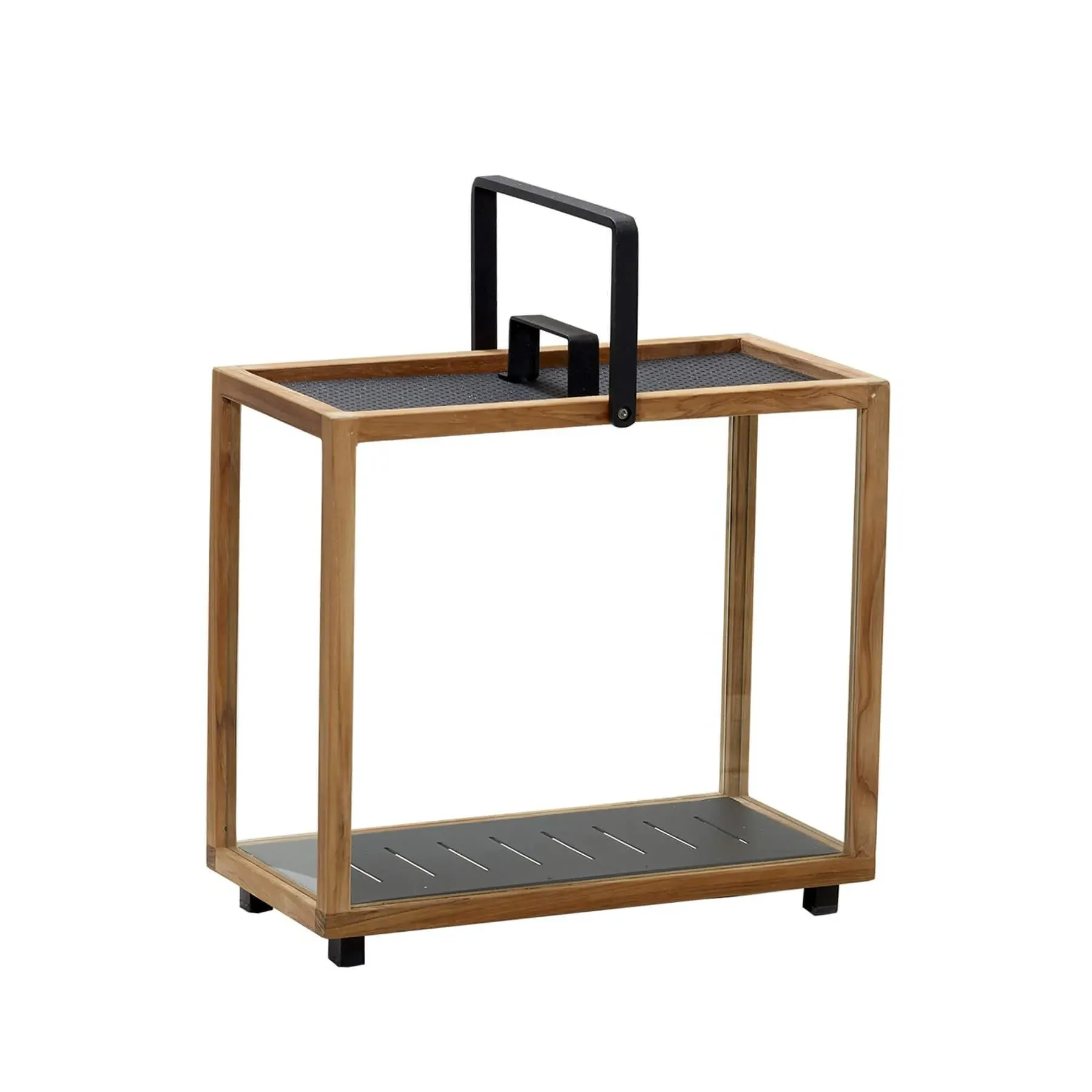 Lighthouse Rectangular Lantern - Teak, Aluminium