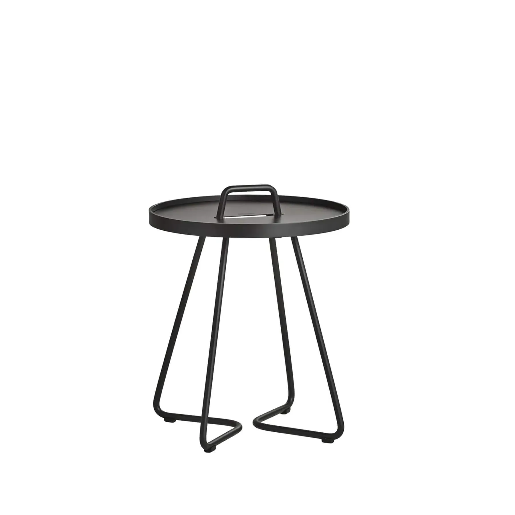 Mini Side Table with Handle - Black, Aluminium image