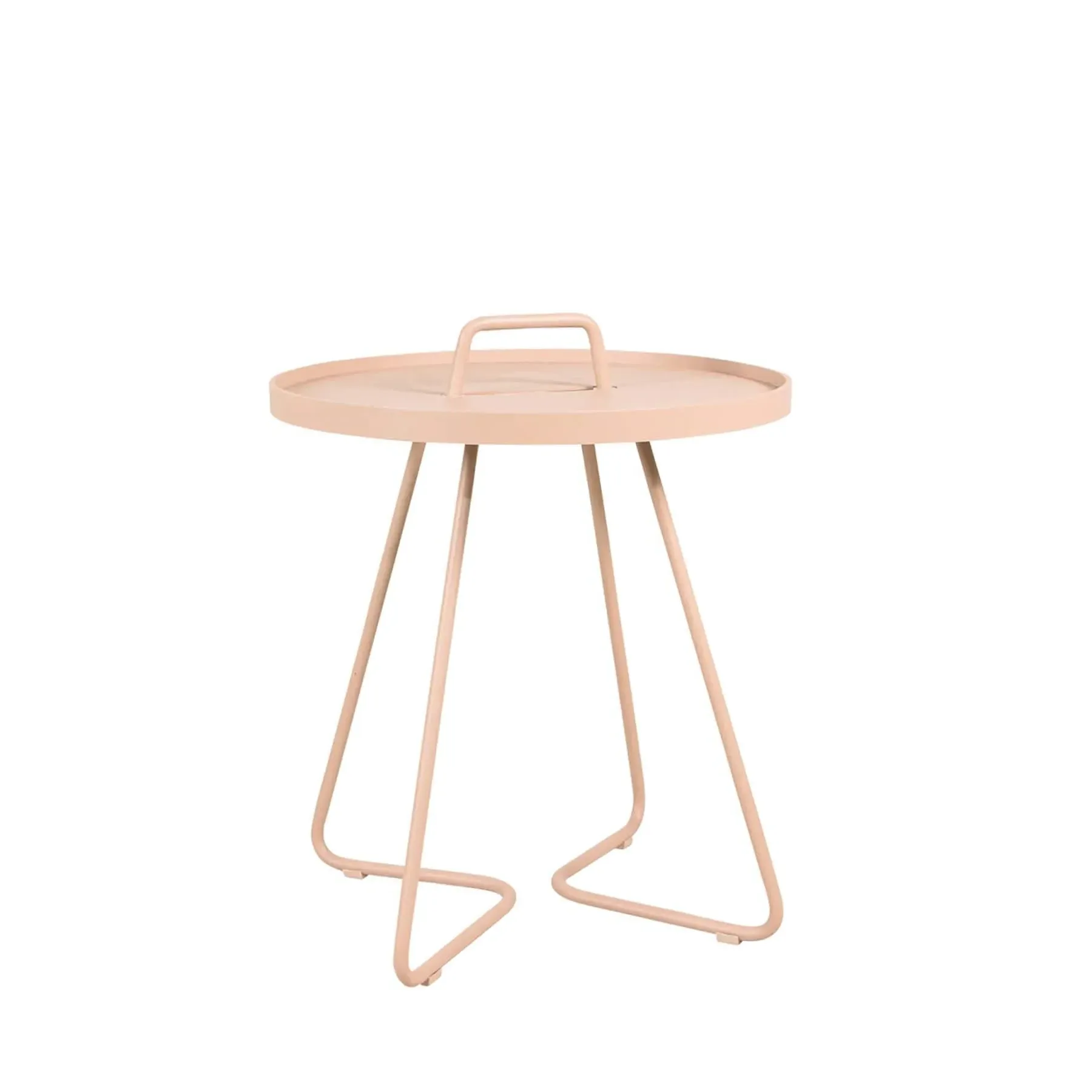 Mini Side Table with Handle - Light Rose, Aluminium