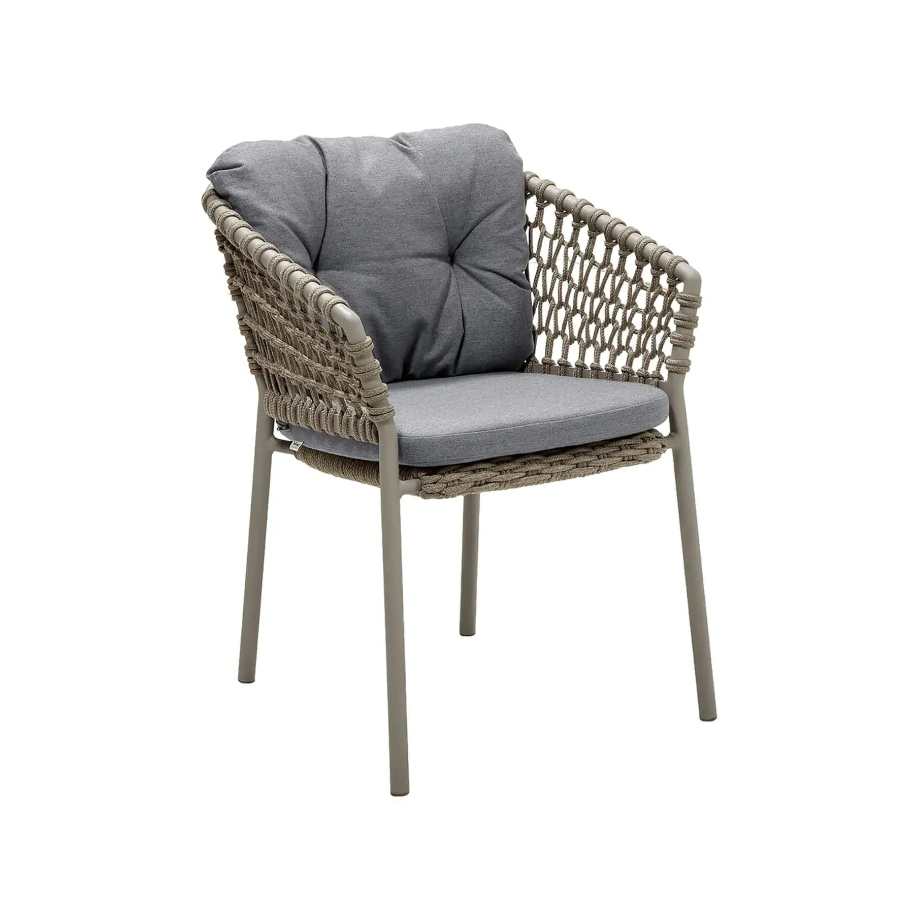 Ocean Chair with Cushion - Taupe, Aluminium
