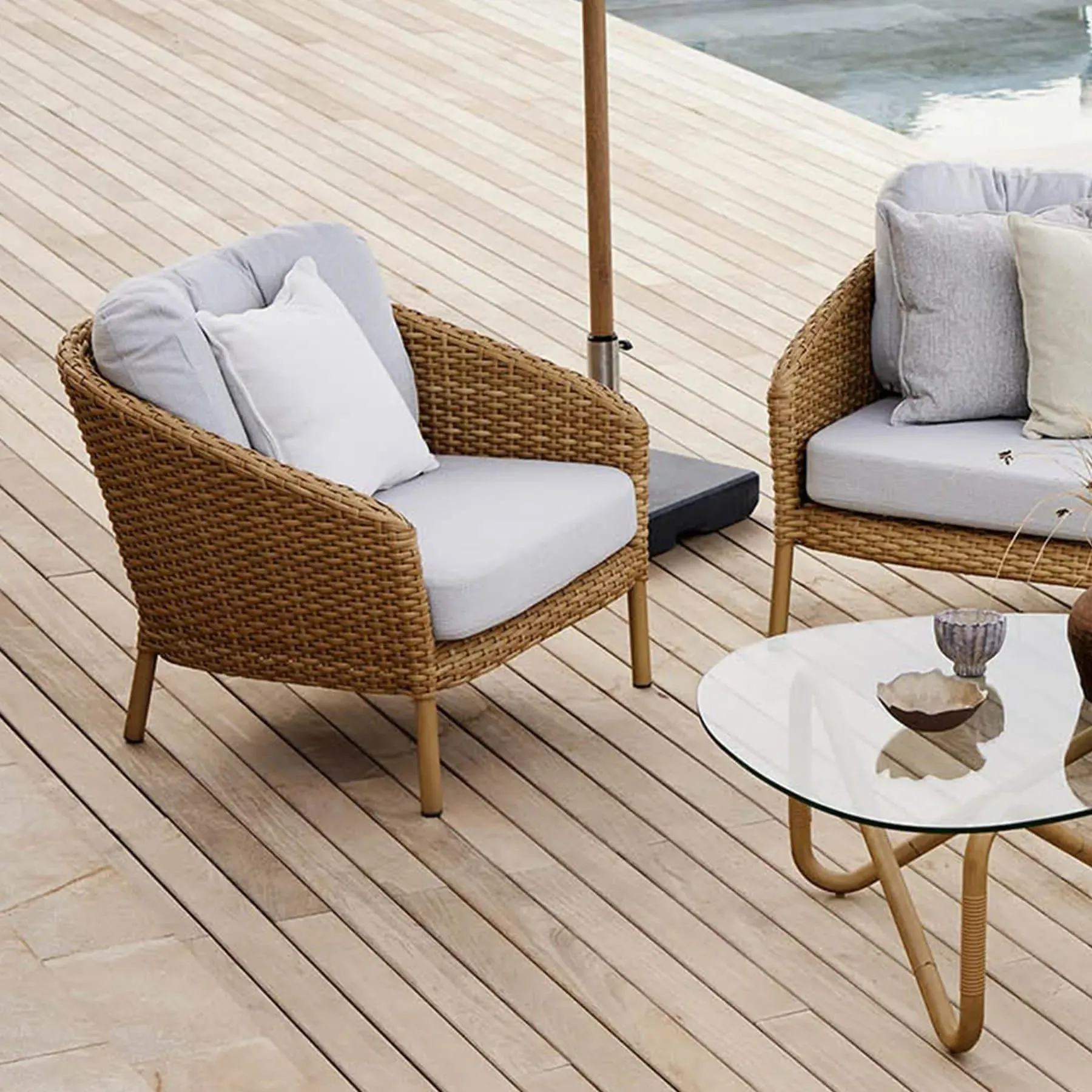 Ocean Lounge Chair - Dark Grey, Aluminium