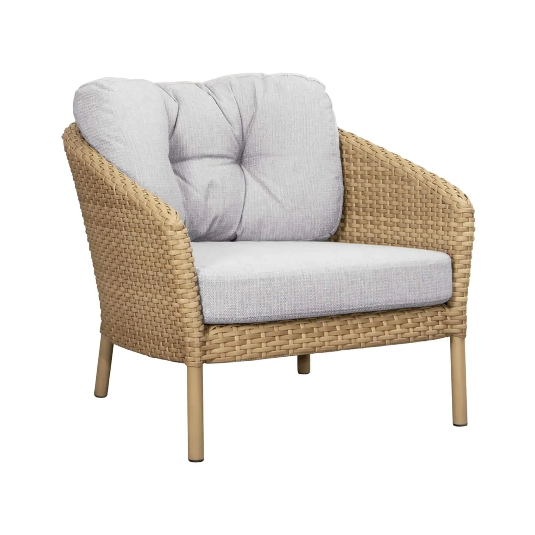 Ocean Lounge Chair with Cushion - Brown, Aluminium