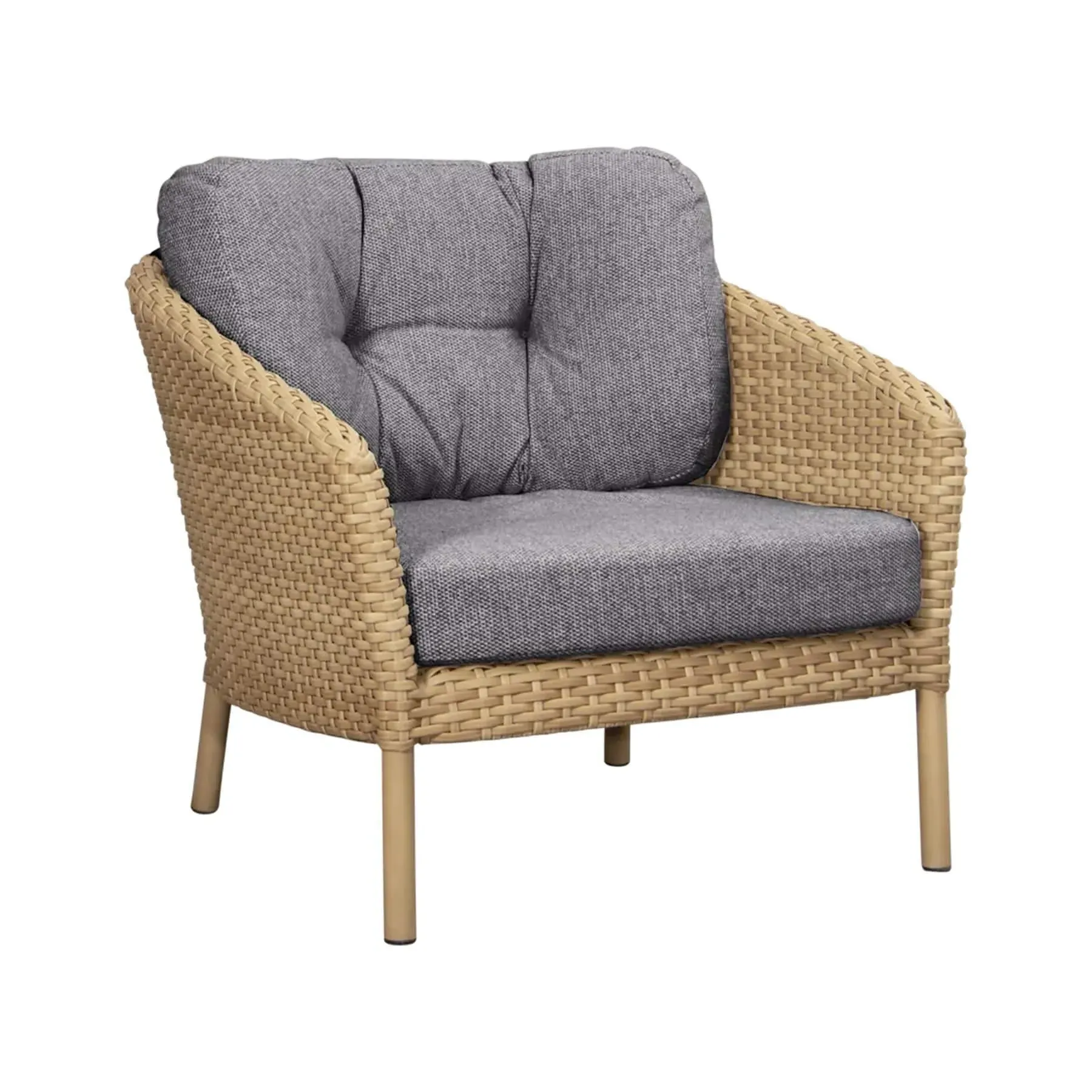 Ocean Lounge Chair with Cushion - Grey, Aluminium