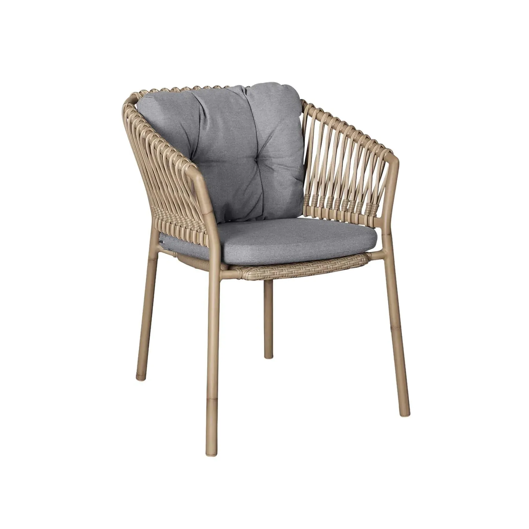 Outdoor Chair with Cane Weave - Grey image